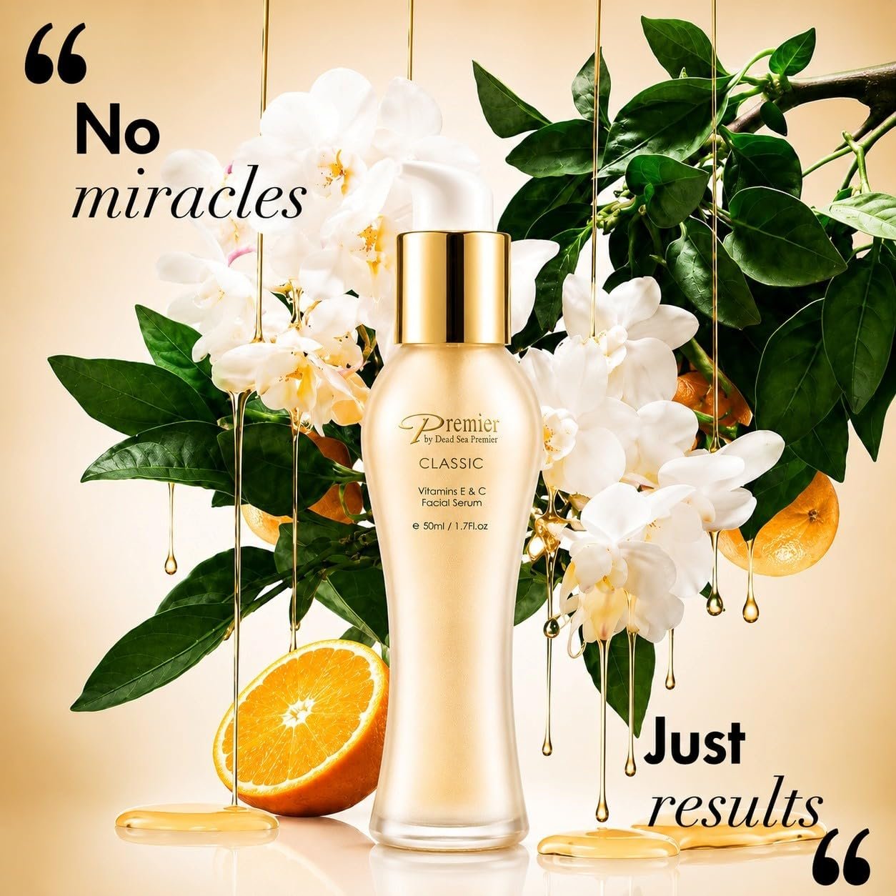 Premier Dead Sea Vitamin C Serum for Face, Brightening 1.7 Fl Oz | Brightening Formula for Fine Lines with Retinol, Vit E, Dead Sea Minerals, Lifting Tightening Skin Care - Image 3