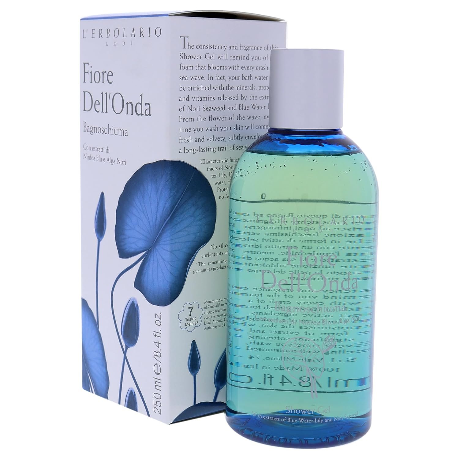 L'Erbolario Shower Gel – Moisturizing Body Wash with Sea Minerals – Toning and Protecting Body Soap for Soft, Velvety Skin - Fiore Dell’Onda - 8.4 oz - Image 4