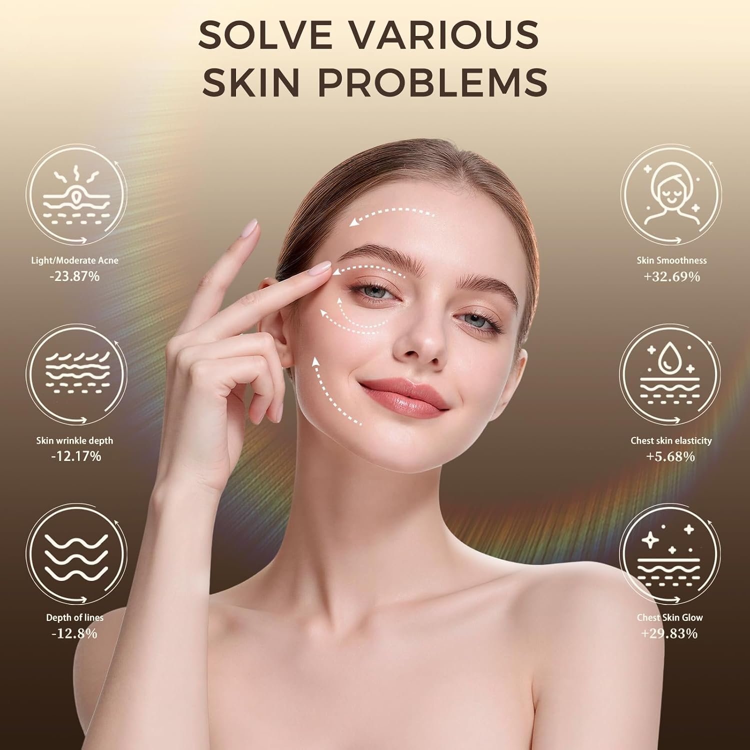 Red Light Therapy for Face, 7-1 Colors LED Light Therapy mask, Rechargeable LED Face Mask for Anti-Aging, Skin Firming & Radiant Glow at Home - Image 4