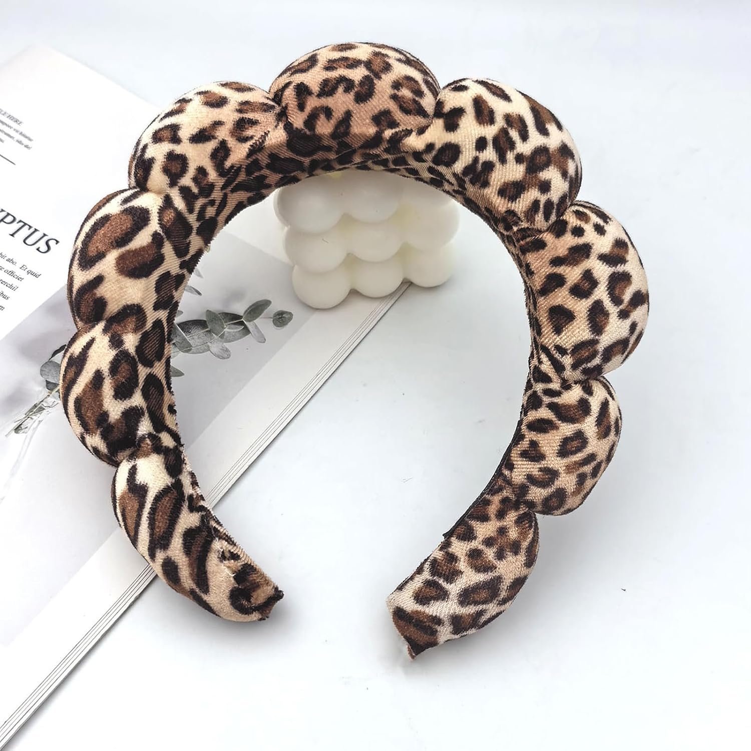 Spa Headbands for Washing Face Makeup Skin Care Women Bubble Facial Beauty Headbands Puffy Shower Towel Band Hairband - Image 3