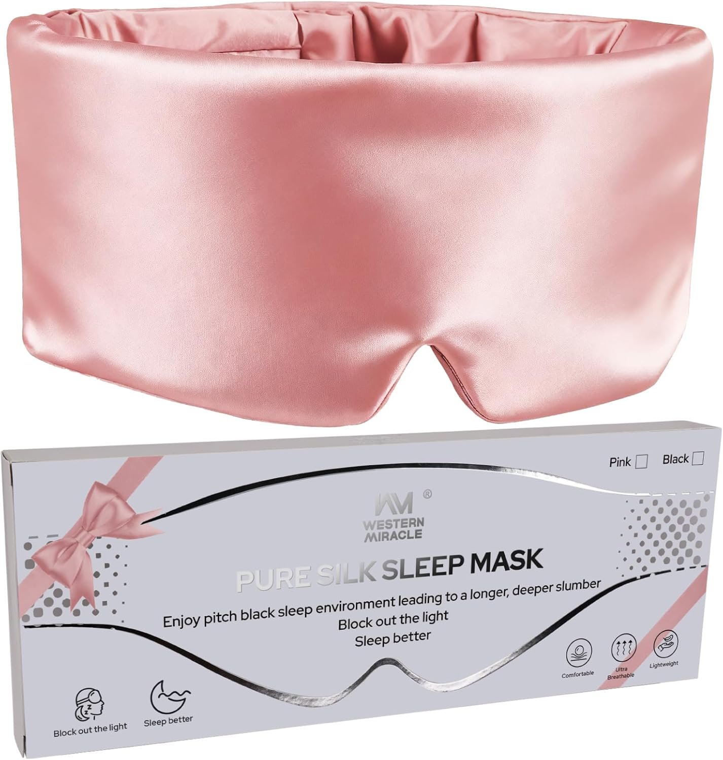 Silk Sleep Mask – 100% Mulberry Silk Eye Mask for Sleeping | Soft Slip Feel, Adjustable Headband, Blackout for Side Sleepers, Men & Women - Image 7