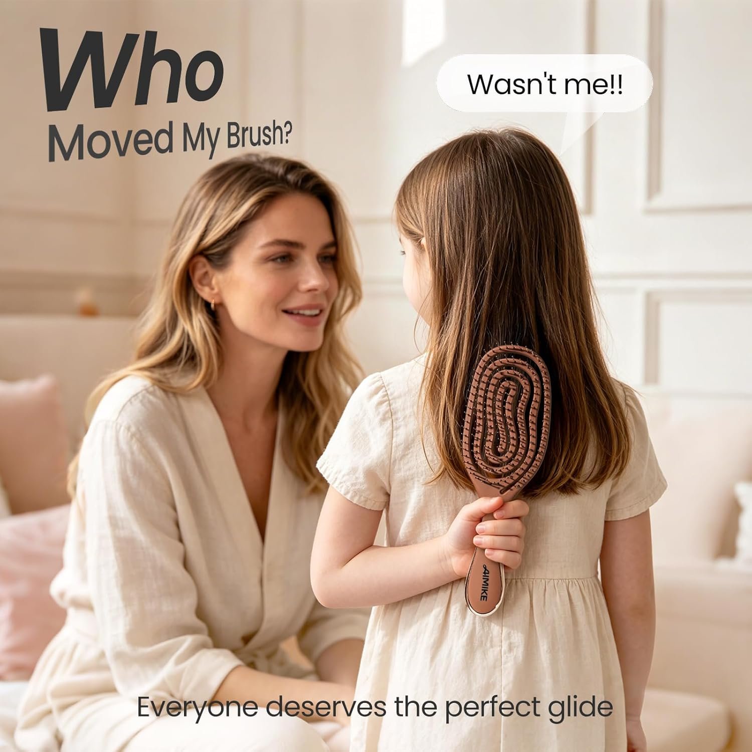 AIMIKE Spiral Hairbrush for Fine Hair, Wet Detangler Brush for Women & Kids | SpiraFlexi Detangling Brush, Wet Dry Detangler, For Women & Kids Fine Fragile Hair, Less Hair Breakage, Easy Clean Open Vent - Image 5