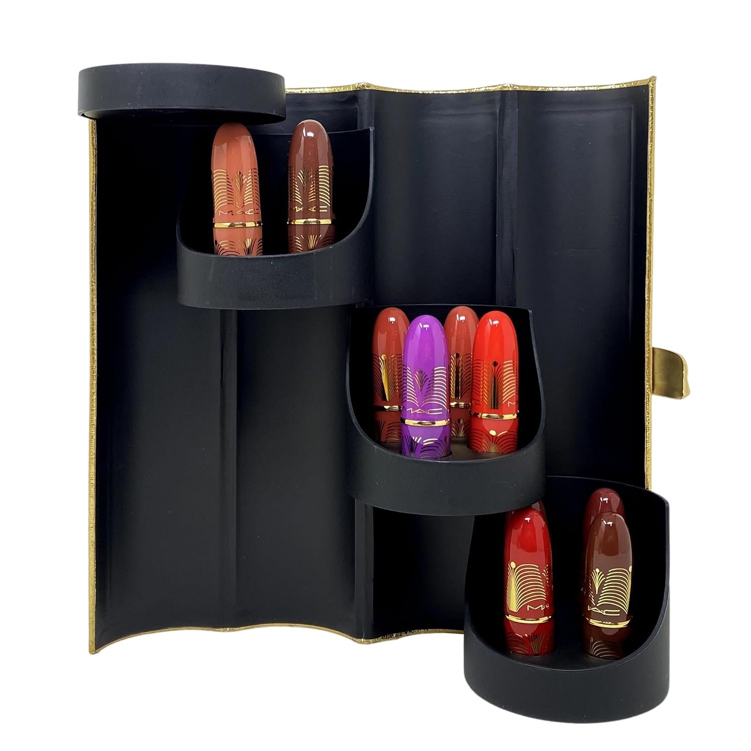 MAC Cosmetics Limited Edition Golden Girls Miniature Lustreglass Lipstick Vault x 12 - Vault and 12 Mini Lipsticks - Travel Size - Image 3