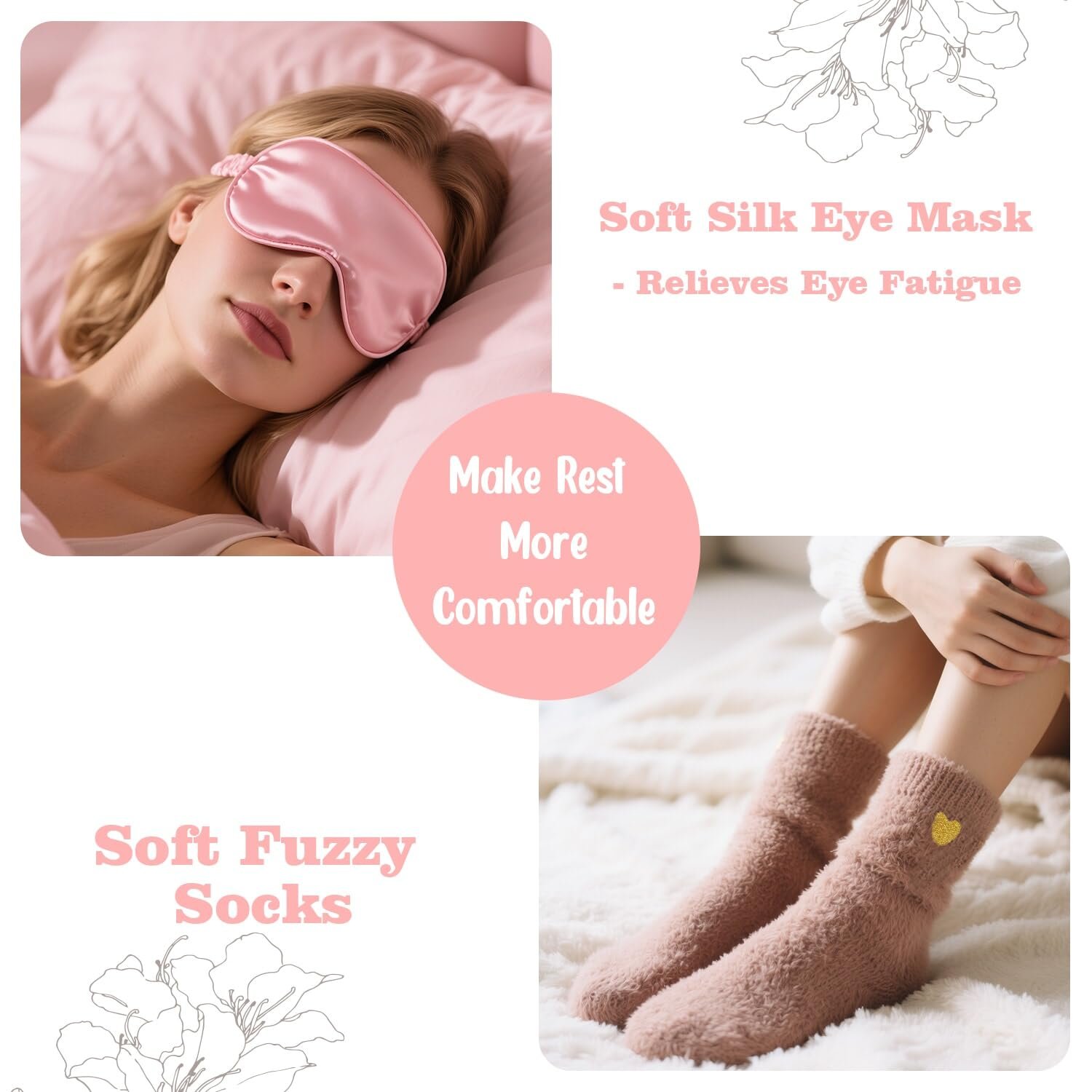 Pink Birthday Care Package for Women Teen Girls, Get Well Gifts for Woman | Get Well Soon Spa Gift Baskets for Women, Womens Relaxation Self Care Thinking of You Gifts Box for Mom Sister Friends Her - Image 6