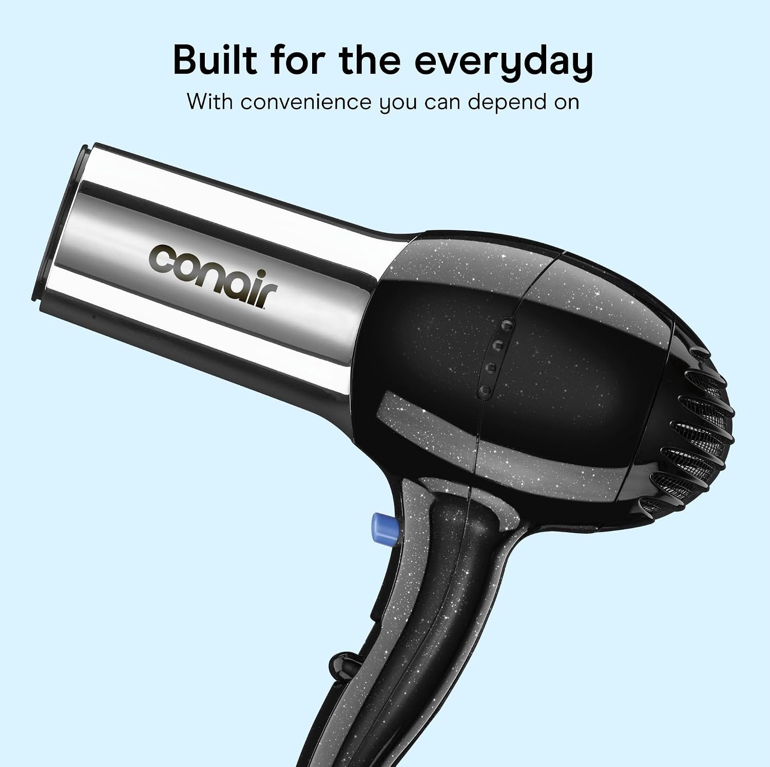 Conair Ionic Hair Dryer with Concentrator Attachment, 1875W, Full Size | Fast-drying blow dryer with various heat and speed settings and a lightweight design for effortless everyday styling - Image 6