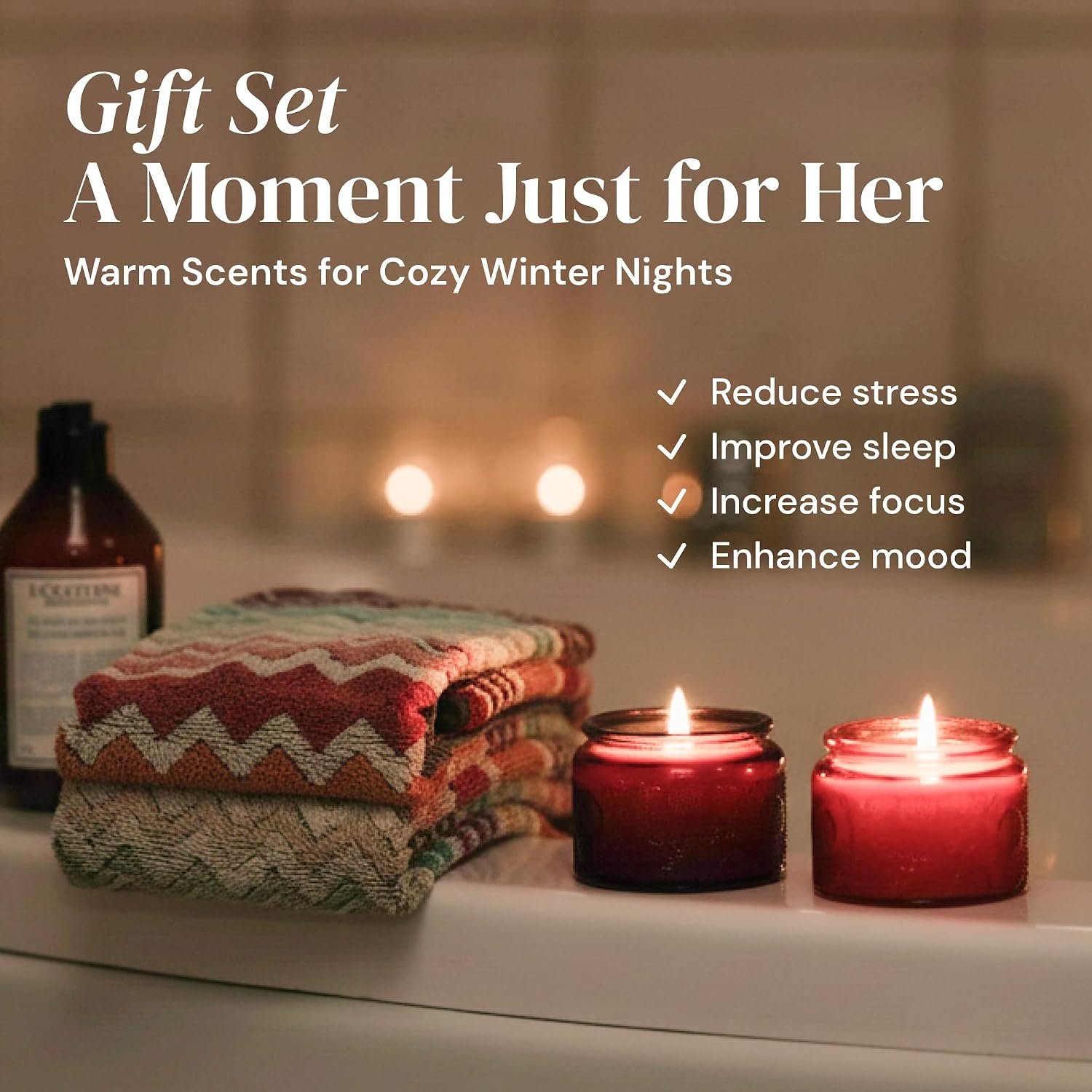 6-pc Scented Candle Gift Set for Women, Aromatherapy Inspired Adelegourdain | Incl. 4 Soy Wax Candles and 2 Fragrance Packets - Gift Ready Box - Scents incl. Bergamot, Maldivian Breeze, Jasmine, Berries - Image 2