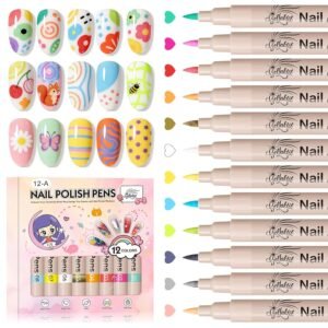 Nail Art Pens,12 Colors 0.7mm 3D Na...