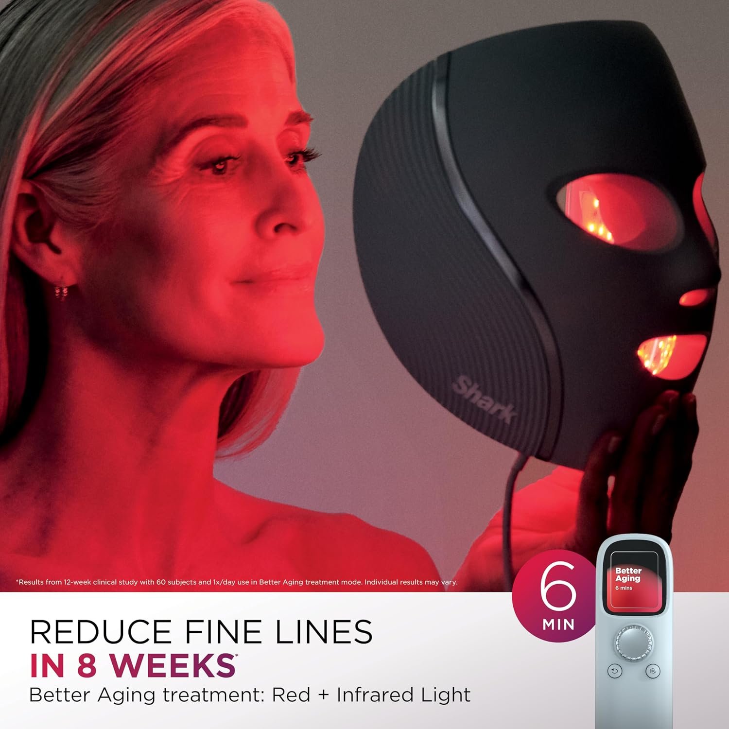 Shark CryoGlow LED Face Mask in Lilac Frost, FW312PL | #1 Skincare Facial Device in the US, Combining High-Energy LEDs, Deep Infrared & Under-Eye Cooling - Image 4