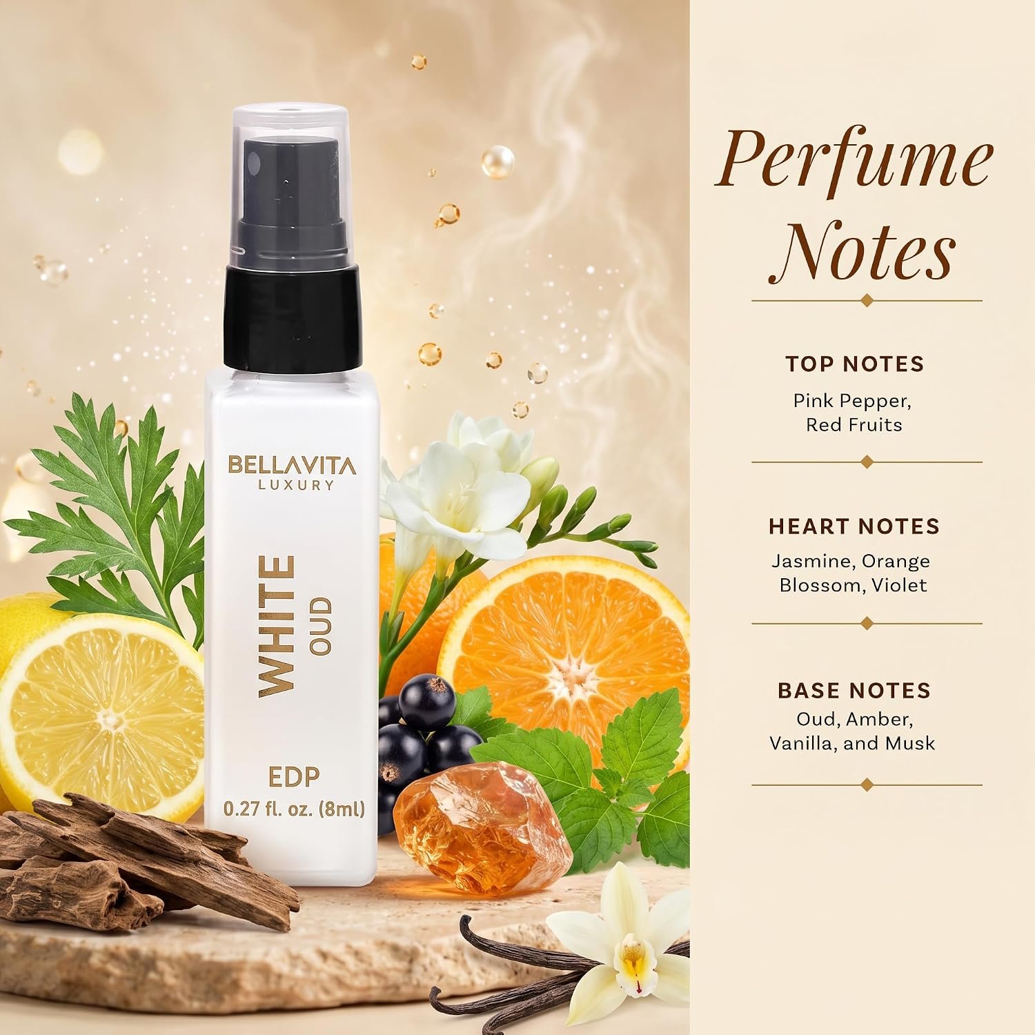 Bellavita Luxury Women's Perfume Discovery Gift Set with Date, Glam, Diva, Rose, Hot Mess, White Oud, and Senorita | 7 X 8ml | Floral, Fresh, Fruity Scent Profile - Image 9