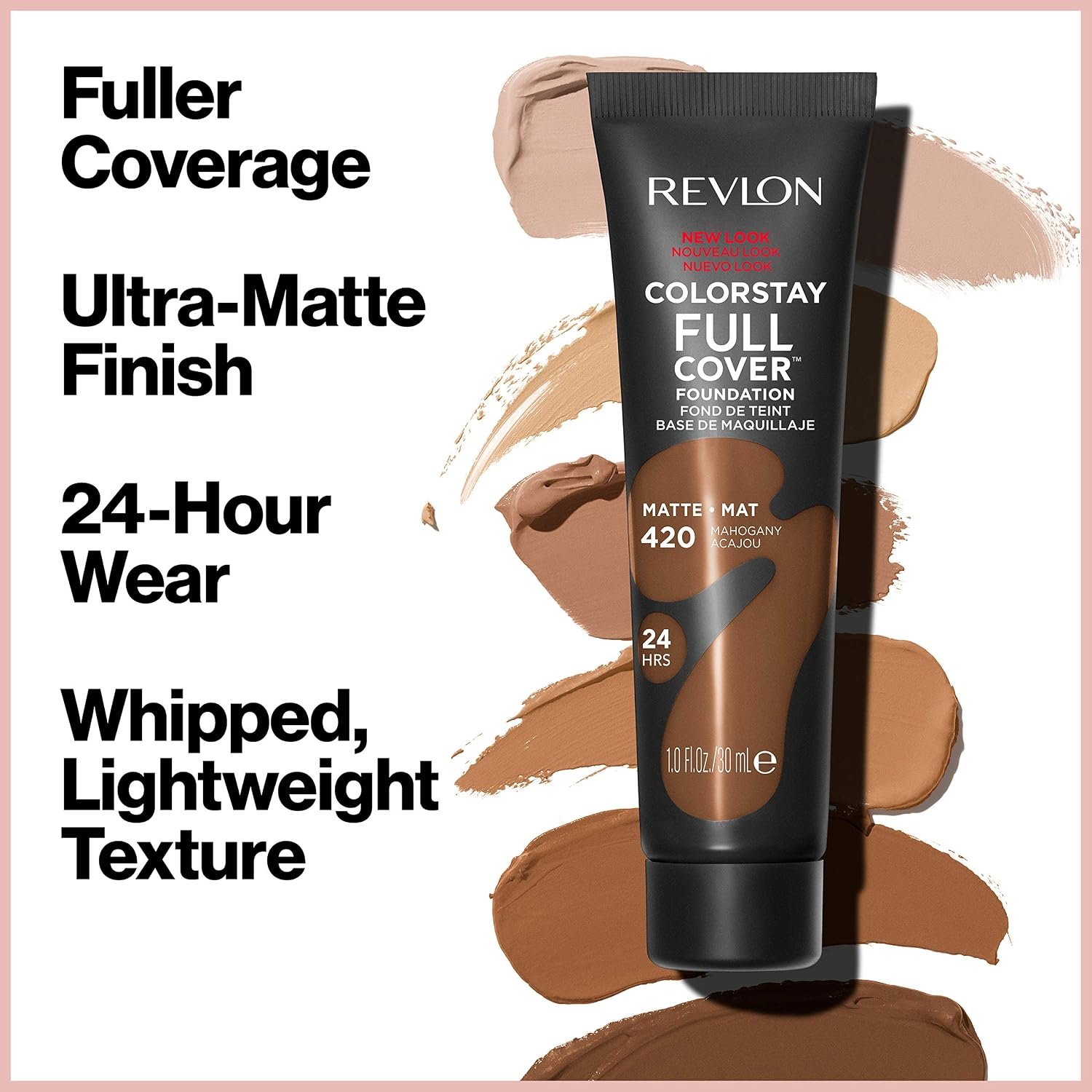 Revlon ColorStay Full Cover Foundation, 200 Nude, 1.0 fl oz | Full-coverage longwear matte foundation. Lightweight, heat & sweat resistant face makeup. - Image 3