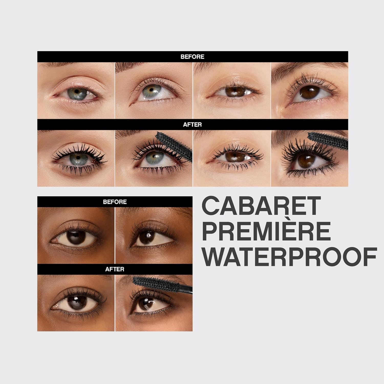 Vivienne Sabó Cabaret Premiere Black Waterproof Mascara, Volume and Length, Curling, No Flaking, No Clumping, Smudge Proof, Washable, Cruelty-Free, Made in Europe, (01 Black), 0.3 Fl Oz, 1 Pack - Image 4