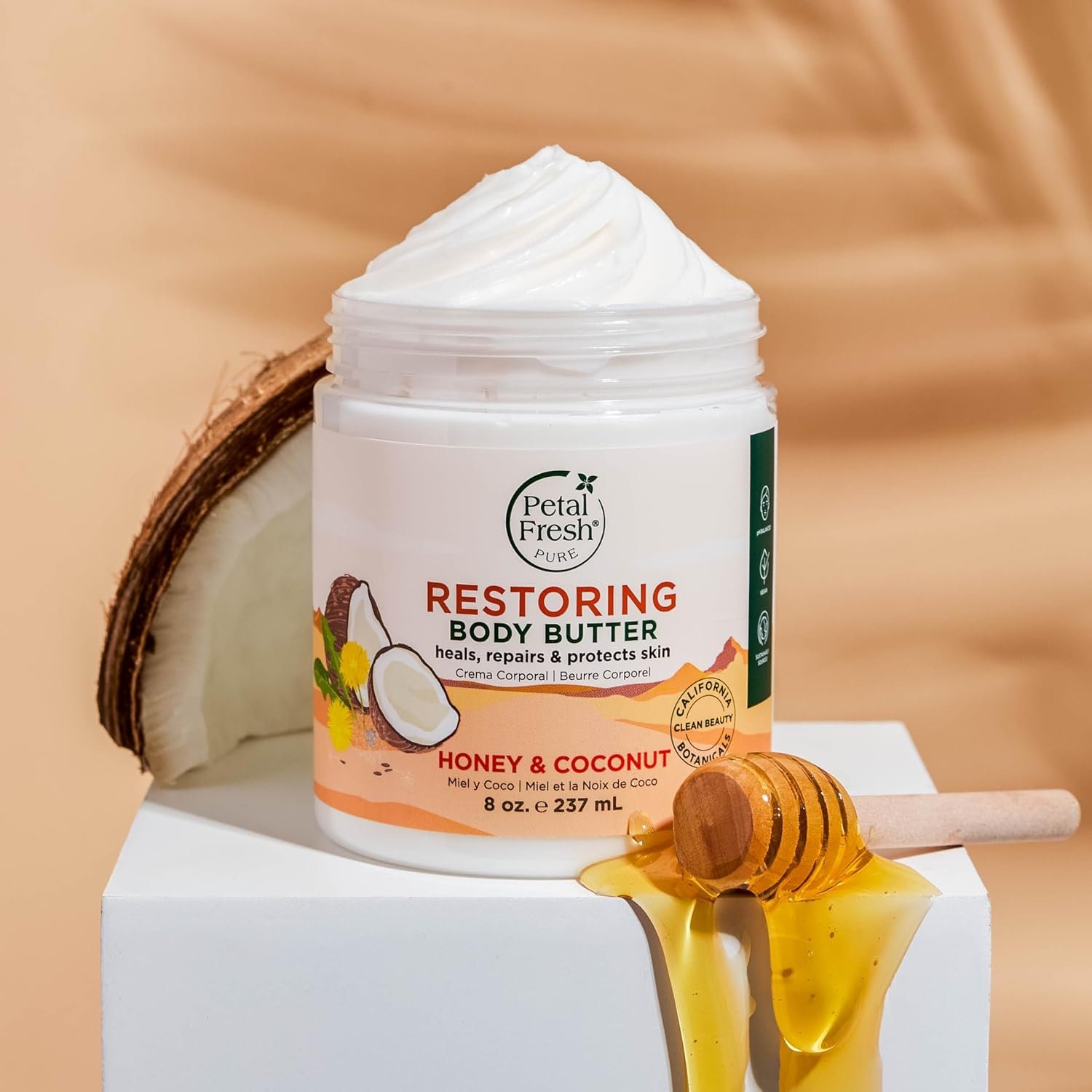 Petal Fresh Pure, Restoring Body Butter, Heals, Repairs & Protects Skin with Honey & Coconut Oil, 8 Fl oz - Image 3
