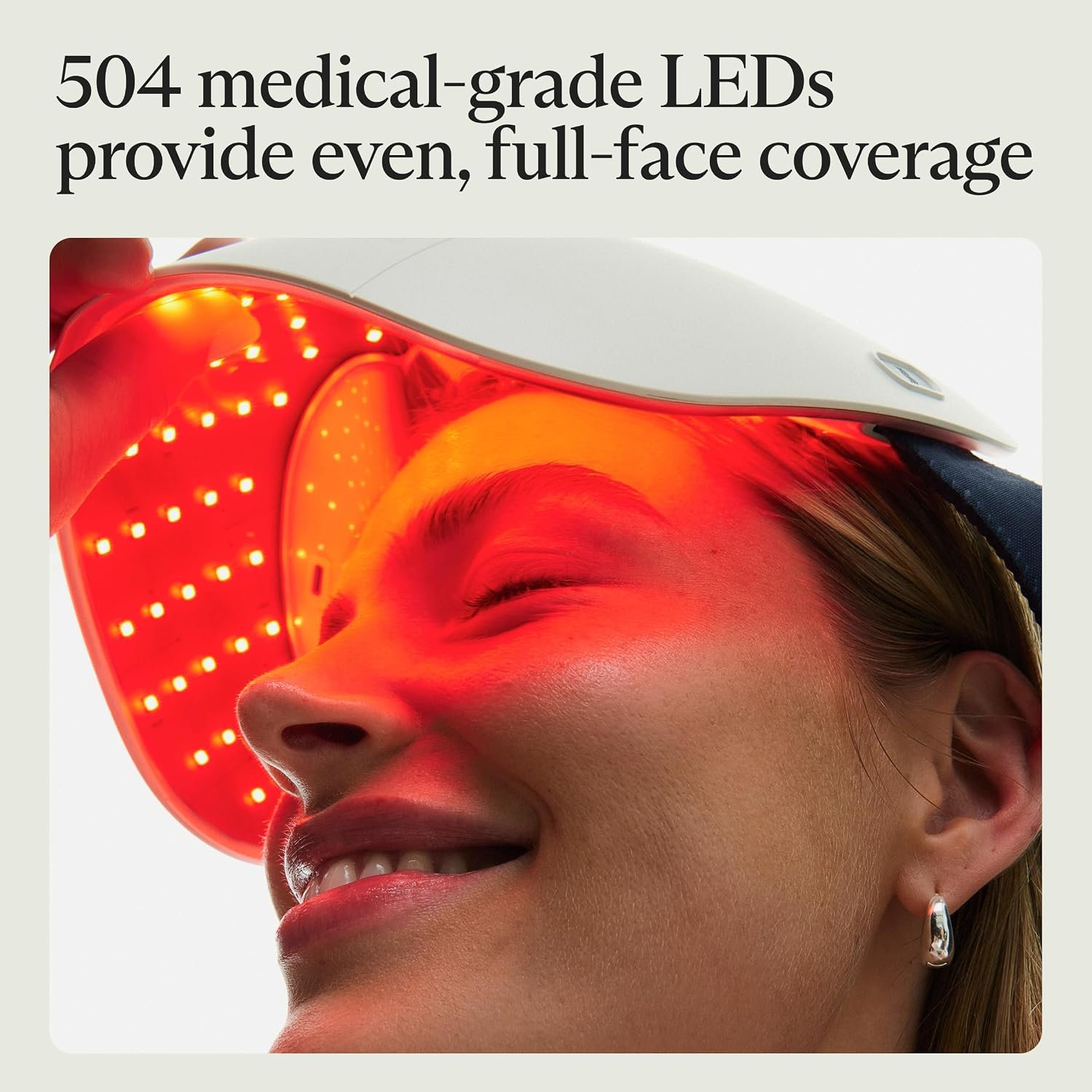 TheraFace Therabody Mask Glo - Cordless LED Skincare Face Mask with Red/Blue/Infrared Light & Relaxing Scalp Massage for Glowing, Healthier-Looking Skin - FDA Cleared - Image 4