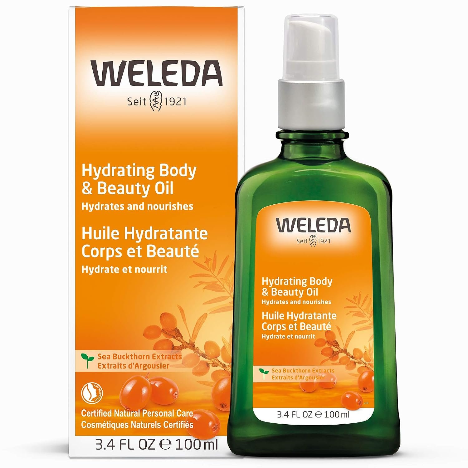 Weleda Hydrating Sea Buckthorn Body and Beauty Oil, 3.4 Fluid Ounce, Plant Rich Body and Beauty Oil with Sea Buckthorn and Sesame Oils - Image 5