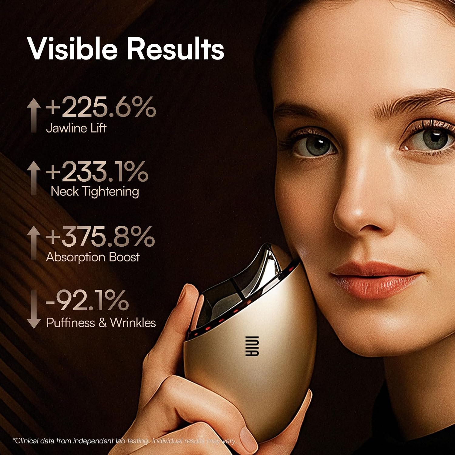 INIA 7-in-1 Red Light Therapy for Face and Neck Gua Sha Facial Tool Device | Facial Massager Tool, with Thermal and Cryo Mode, for Puffiness & Firming, Skincare Tool - Image 2
