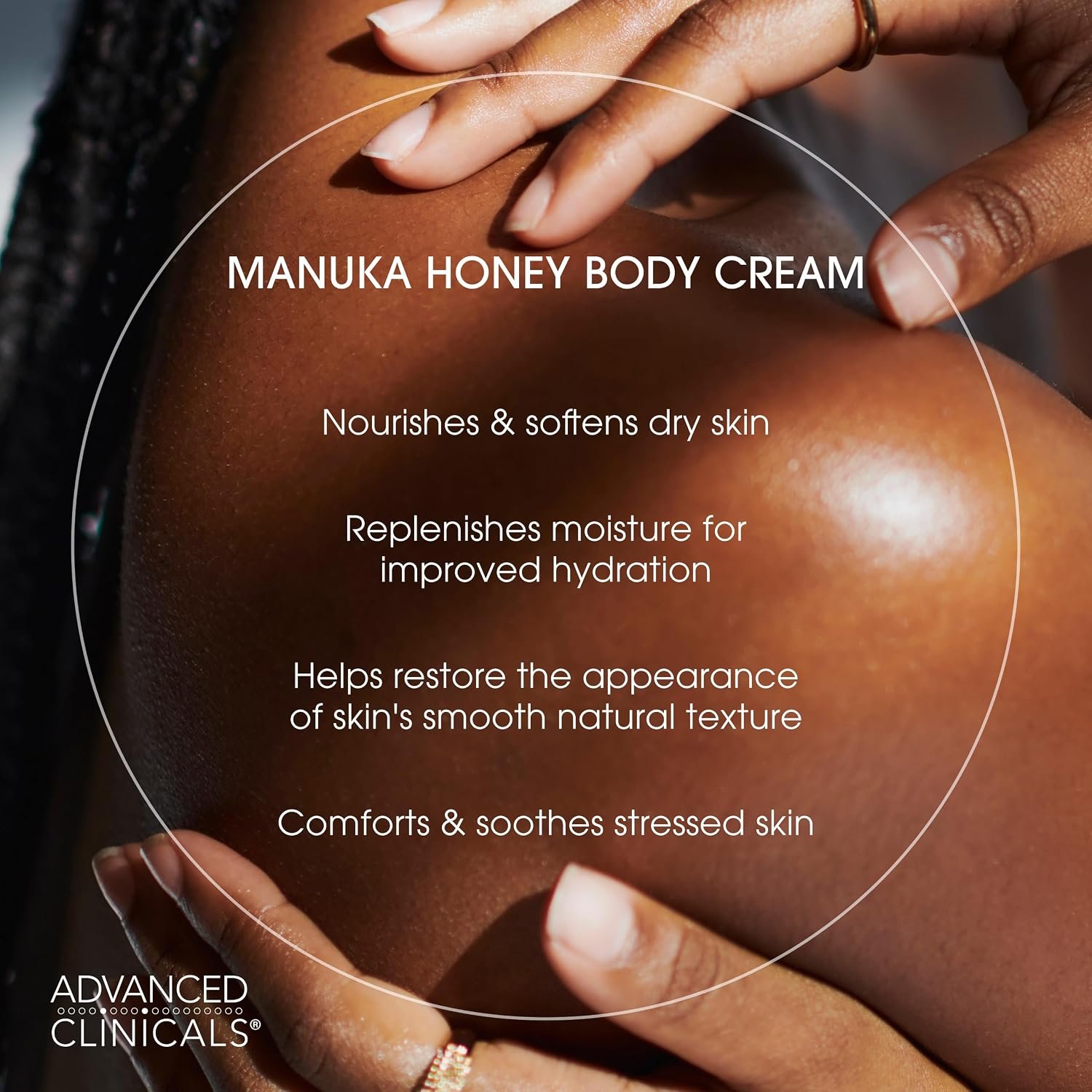 Advanced Clinicals Manuka Honey Body Cream For Women & Men | Body Butter Lotion For Extremely Dry Skin | Collagen Cream | Skincare Moisturizer Hydrating Balm Improves Look Of Aging Skin, 16 Ounce - Image 6