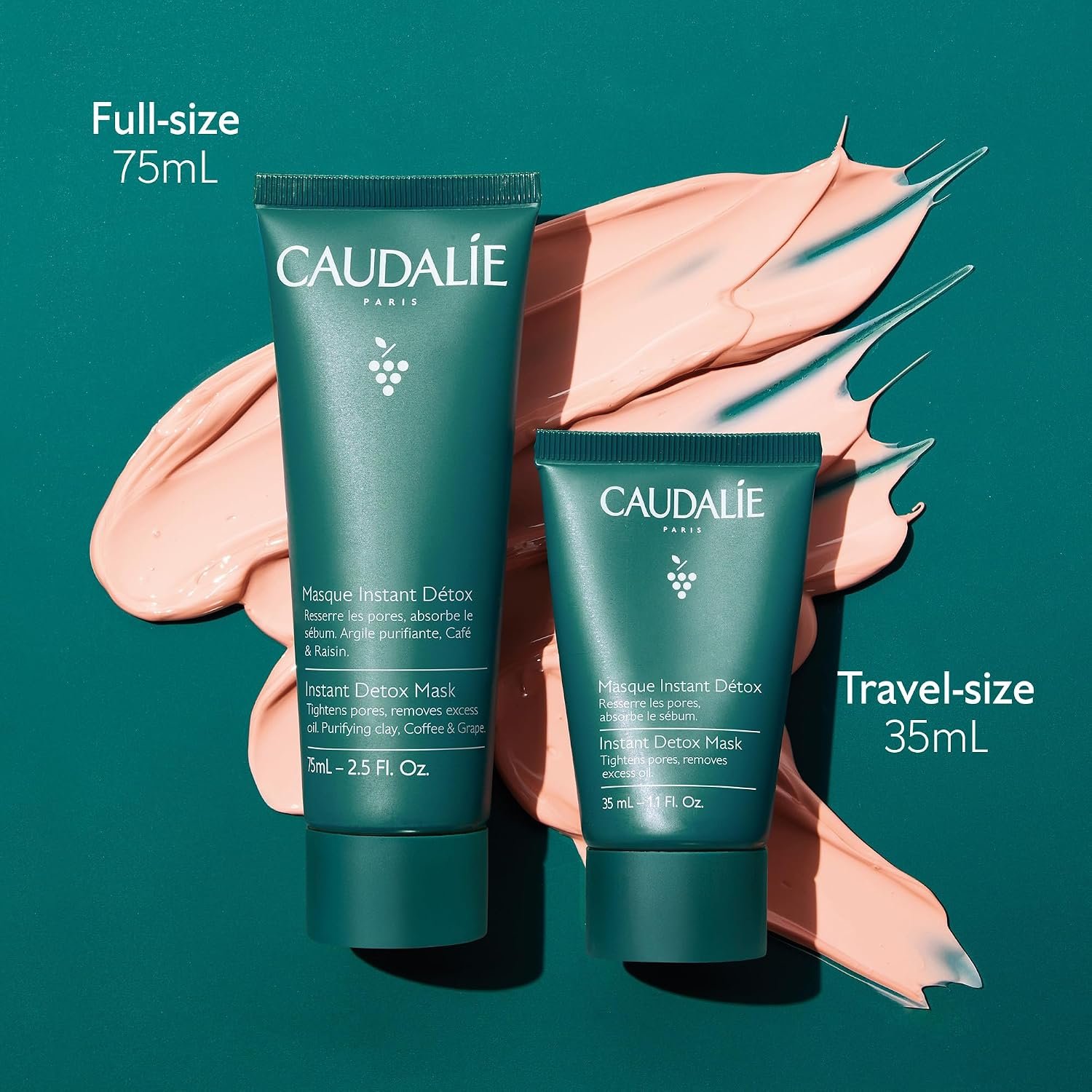 Caudalie Instant Detox Mask, Pore Minimizing Pink Clay Face Mask - Image 7