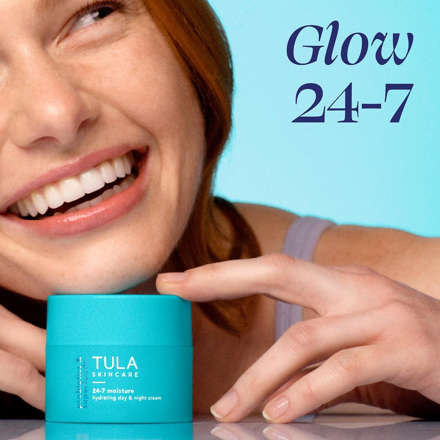TULA Skin Care 24-7 Hydrating Day & Night Cream - Supersize, Anti-Aging Moisturizer for Face, Contains Watermelon & Blueberry Extract, 3.4 oz. - Image 4