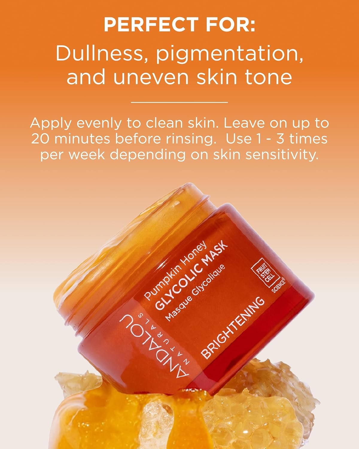 Andalou Naturals Pumpkin Honey Glycolic Mask (1.7 fl oz) - Image 4