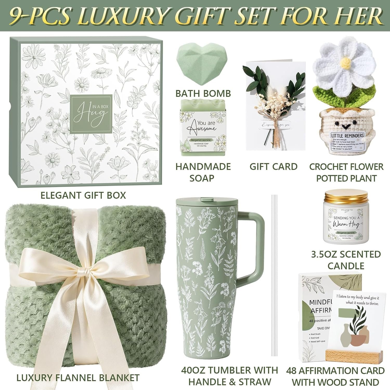 Birthday Gifts for Women - Get Well Soon Care Package Self Care Gift Basket | After Surgery & Cancer Care, Luxury SPA Inspirational Thinking of You Sympathy Thank You Gift Set for Mom Her Friend Sister - Image 3