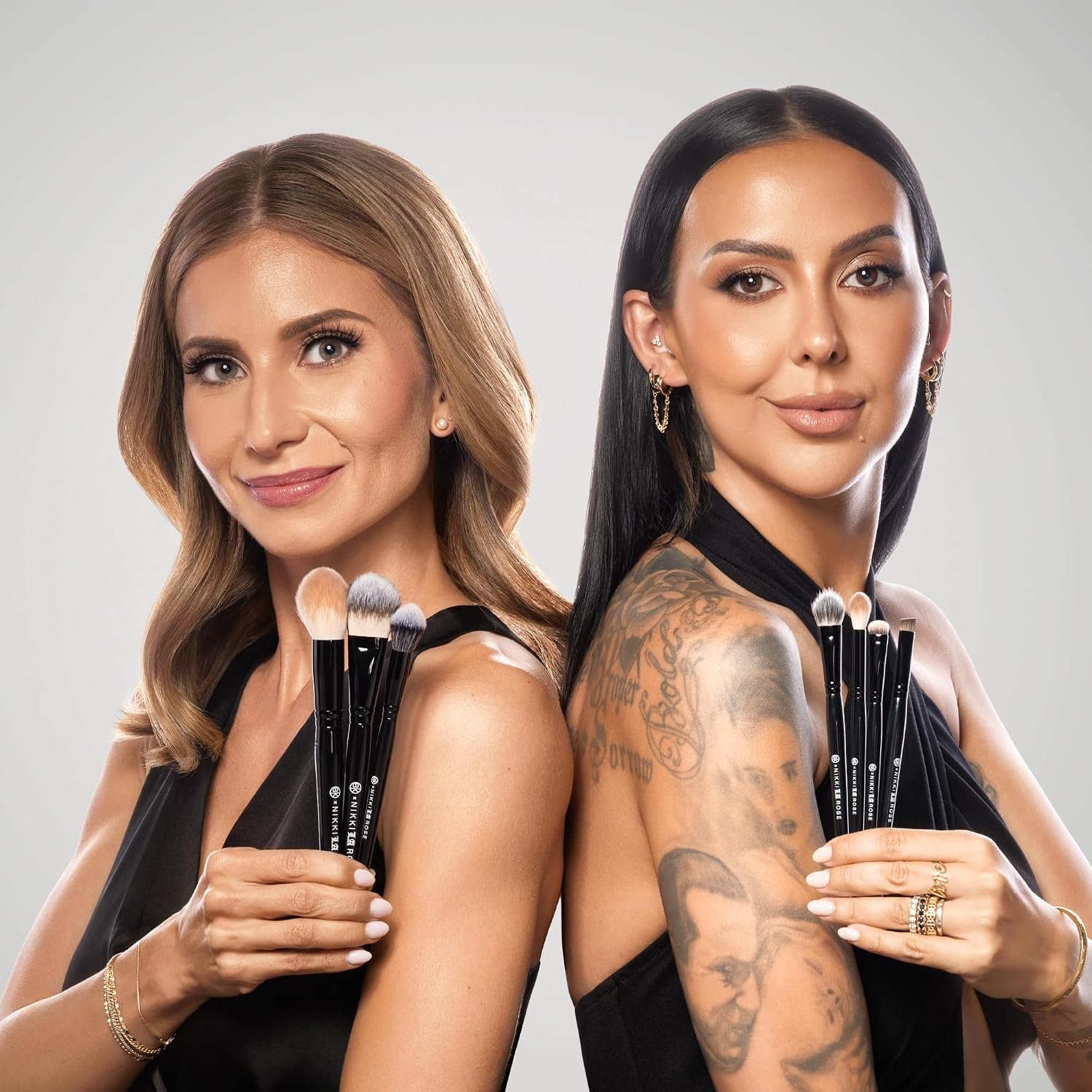 BK BEAUTY Nikki La Rose Pro Artist Makeup Brush Set, 7 Brushes | 7-piece face, eye and lip set for liner, smudging and blending. Synthetic fiber bristles, aluminum handles. - Image 6