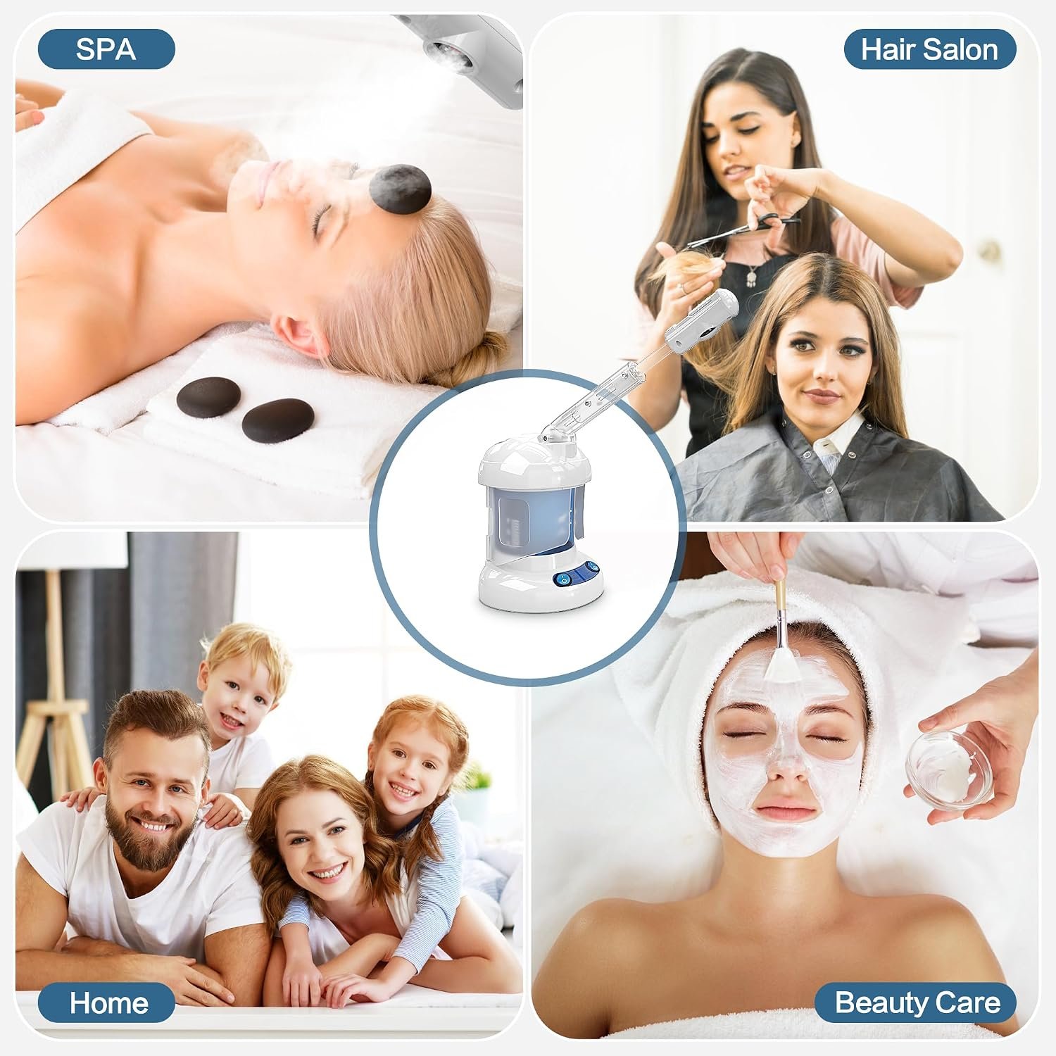 Facial Steamer, Ozone Nano Ionic Face Steamer for Deep Cleaning | Extendable arm with 360° rotating nozzle, 400ml water tank provides 40 minutes of steam for daily skincare at home or salon - Image 7
