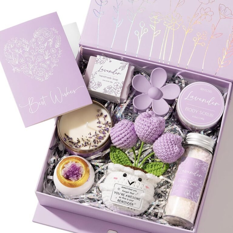 Spa Gifts Baskets for Women Bath Set Birthday Gifts for Women Self Care Kit | Lavender Spa Gifts Home Bath Relaxing Self Care Package, Christmas Thank You Gifts for Women Mom Her Friends Sister Teacher