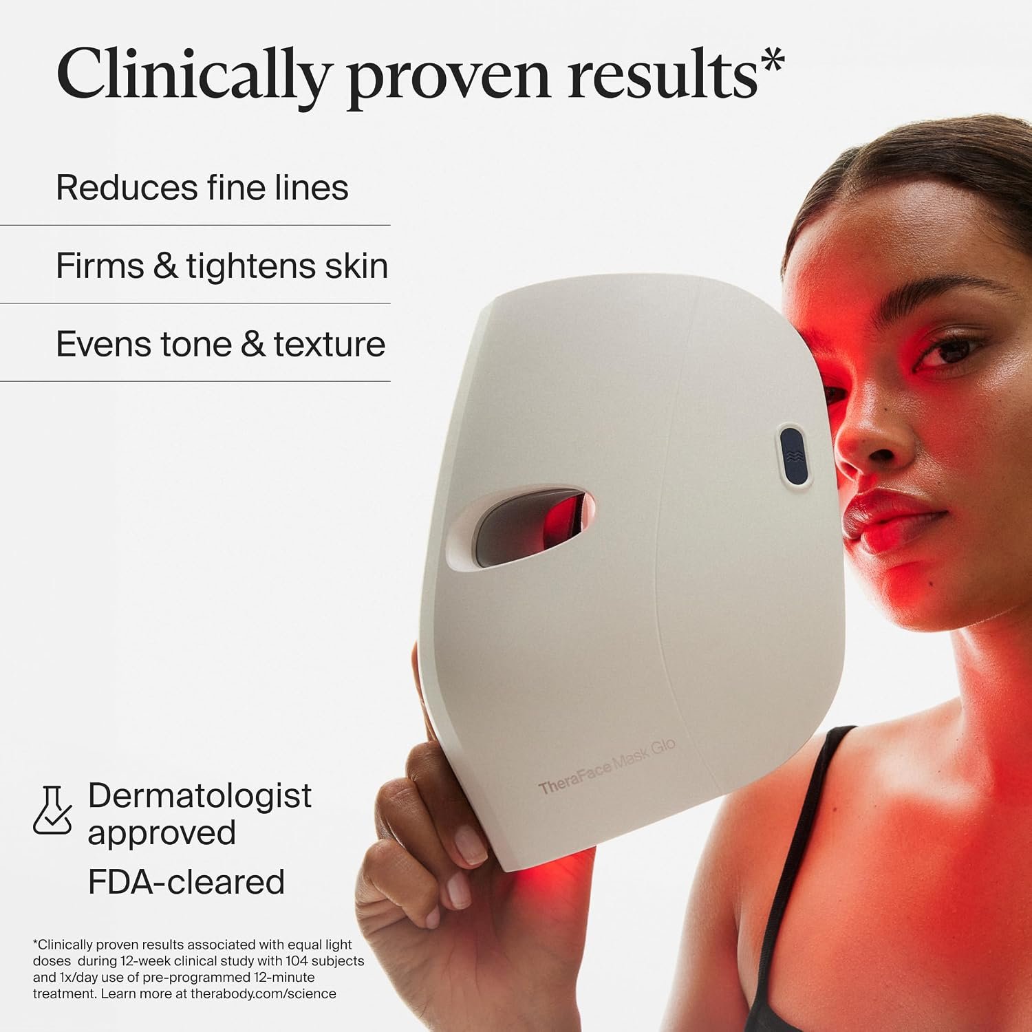 TheraFace Therabody Mask Glo - Cordless LED Skincare Face Mask with Red/Blue/Infrared Light & Relaxing Scalp Massage for Glowing, Healthier-Looking Skin - FDA Cleared - Image 2