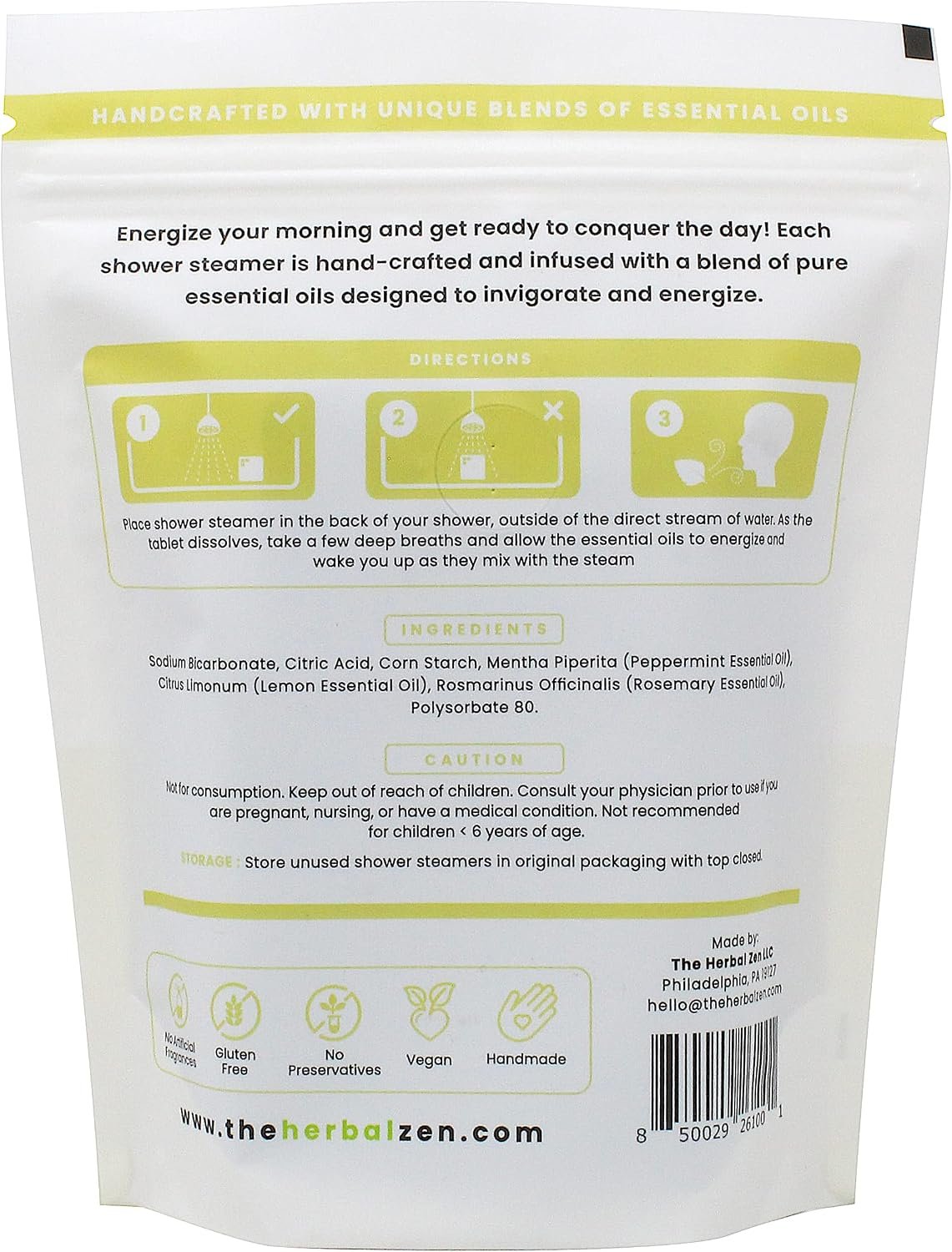 The Herbal Zen Shower Steamers Aromatherapy Gift for Women & Men - 20 Ct | Morning Energy + Tropical Refresh | Rereshing Shower Bomb Tablets | Natural Essential Oils for Relief & Relaxation | USA Made - Image 7