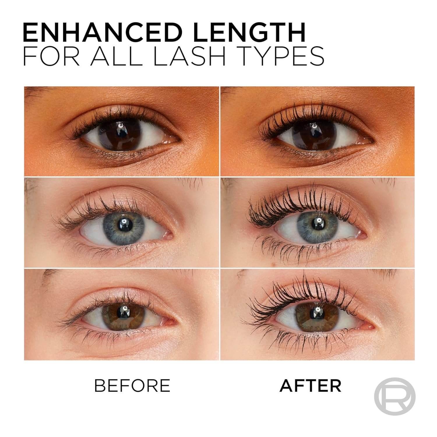 L’Oreal Paris Makeup Original Telescopic Mascara, Separating Mascara Volume and Length Formula, Washable, Blackest Black, 0.27 Fl Oz., 1 Count - Image 3