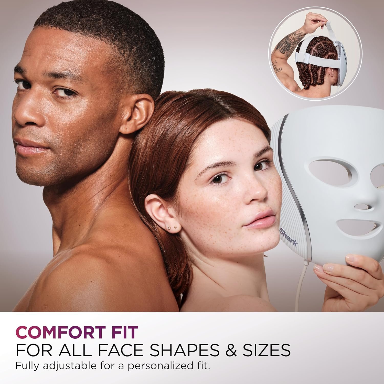 Shark CryoGlow LED Face Mask in Lilac Frost, FW312PL | #1 Skincare Facial Device in the US, Combining High-Energy LEDs, Deep Infrared & Under-Eye Cooling - Image 11