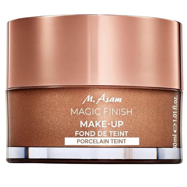 M. Asam Magic Finish Porcelain Teint Make-up Mousse (1.01 Fl Oz) | 4in1 Primer, Foundation, Concealer & Powder With Buildable Coverage, Adapts To Fair Skin Tones, Leaves Skin Looking Flawless
