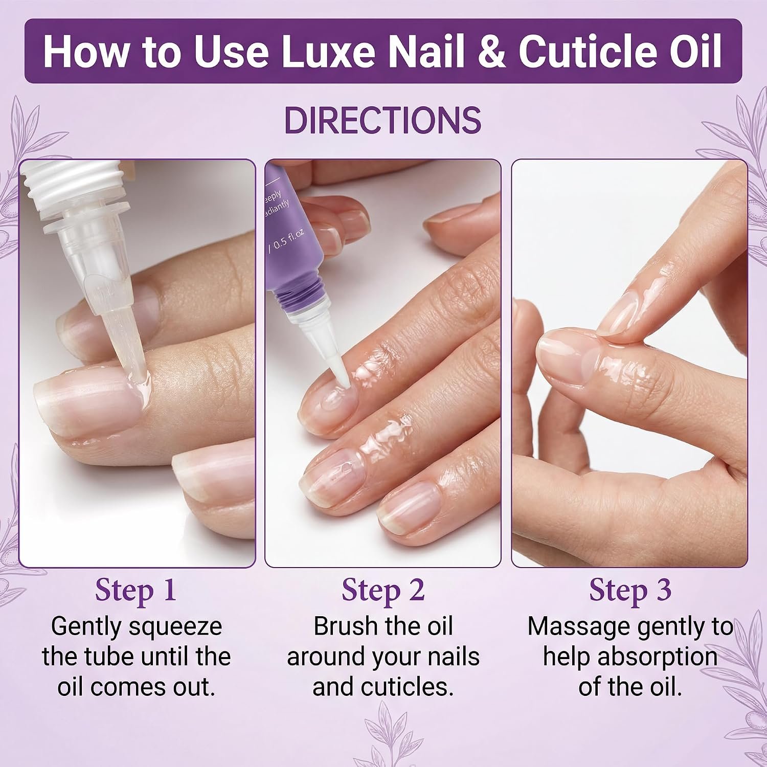 Cuticle Oil for Dry Cracked Cuticles, Cuticle Oil Pen | Hydrating Nail Moisturizer with Jojoba Oil, Vitamin E, Tea Tree & Squalane, Portable Brush Pen for Nails 15ml (Pack of 2) - Image 8