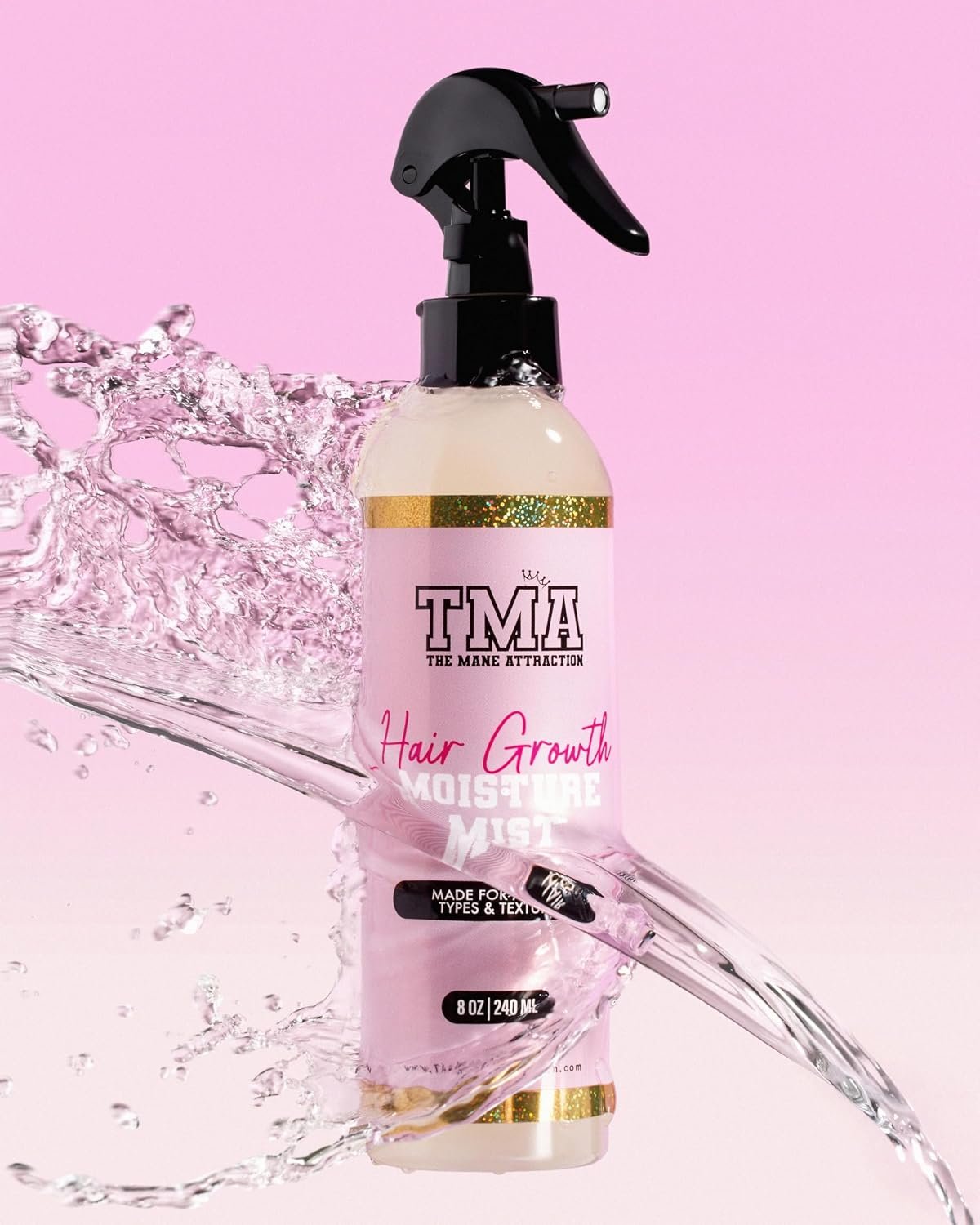 The Mane Attraction Hair Growth Moisture Mist for All Hair Types, 8 Fl Oz | Lightweight Daily Spray for Thicker & Longer Hair, Infused with Aloe Vera Juice, Sweet Almond Oil & Honey - Image 5