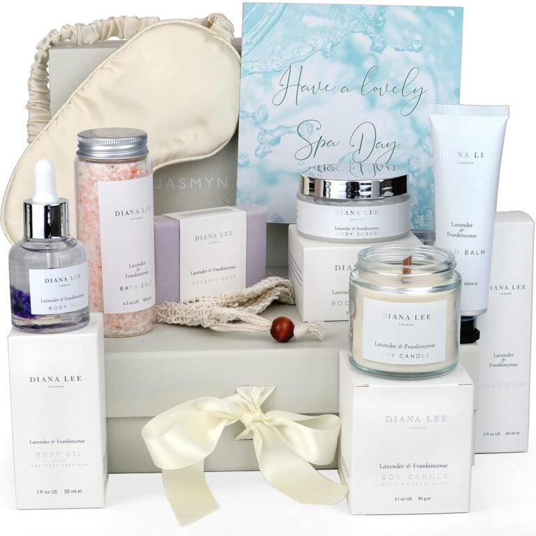 Luxury Spa Birthday Gifts for Women Self Care Gift Set with Lavender | Relaxation Gifts, Pampering Self Care Gifts for Women, Bath Products, Wellness Box, Stress Relief, Bridal Shower Present