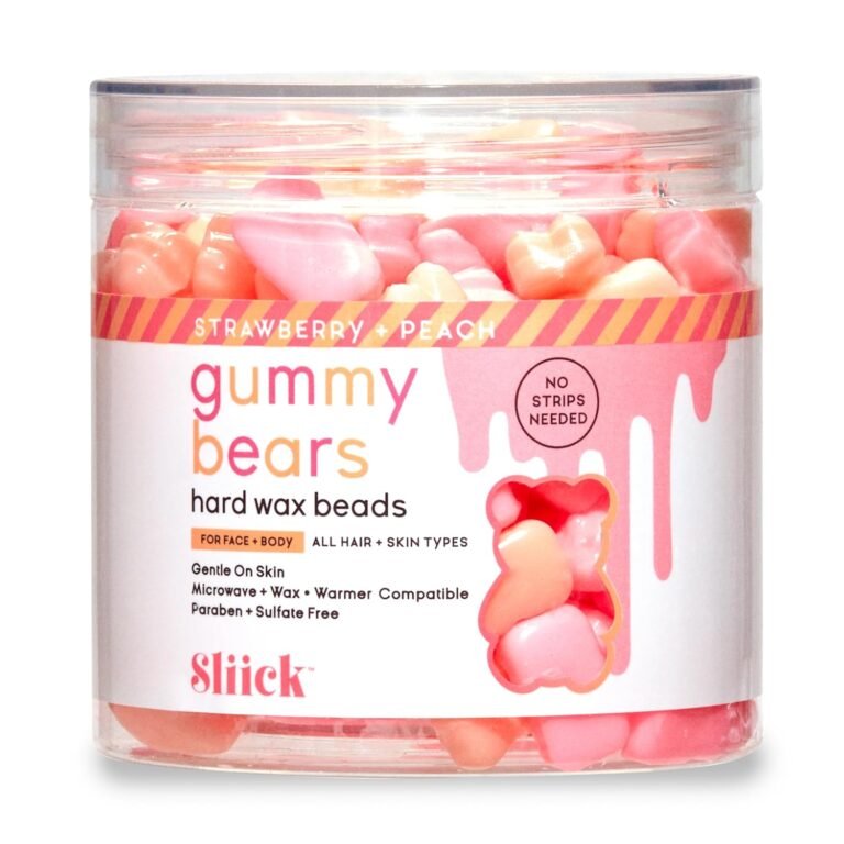 Sliick Hard Wax Beads for Hair Removal, Gummy Bears – Stripless Wax Beads for Face, Body & Sensitive Skin, 8 oz