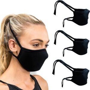 Reusable Black Cloth Face Mask For ...