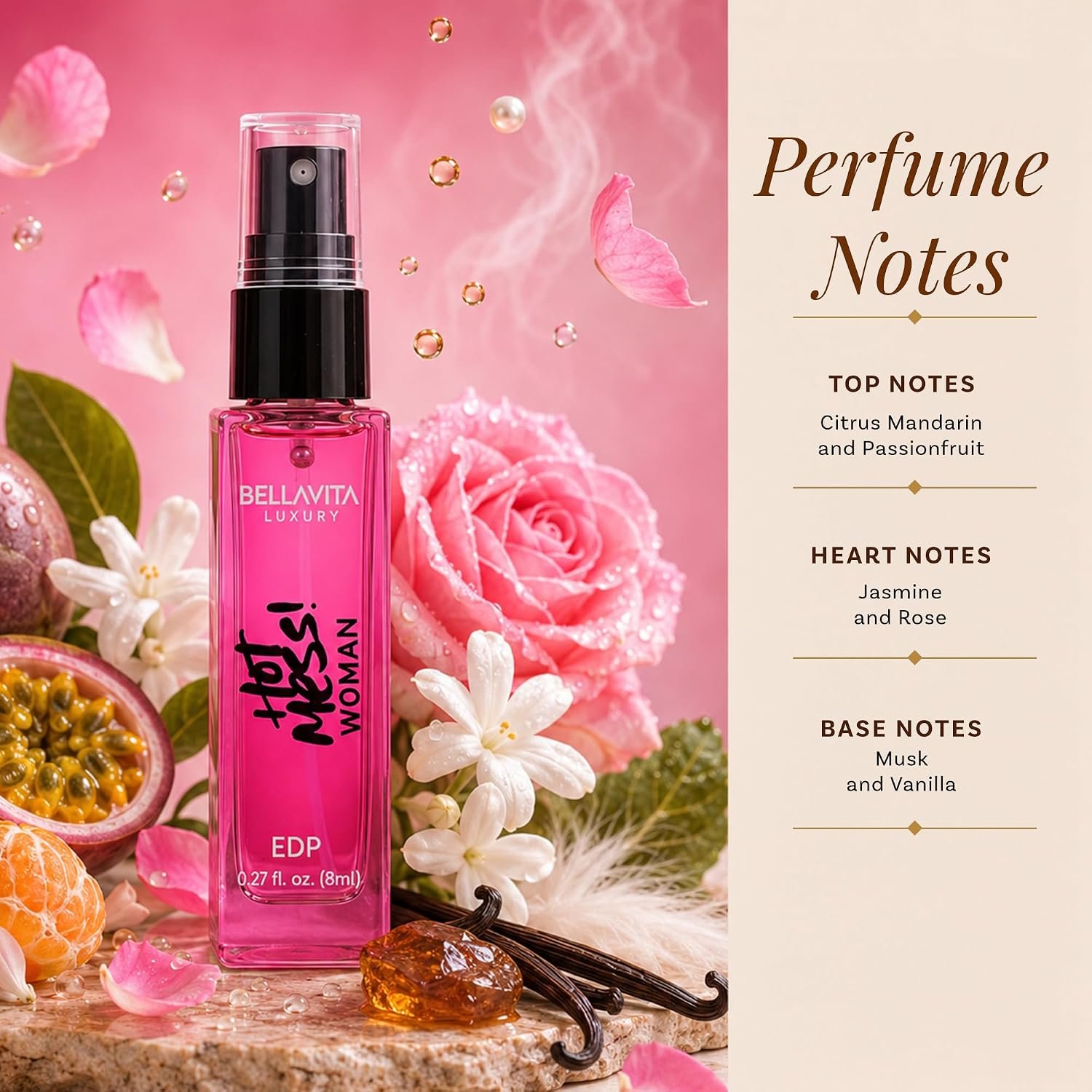 Bellavita Luxury Women's Perfume Discovery Gift Set with Date, Glam, Diva, Rose, Hot Mess, White Oud, and Senorita | 7 X 8ml | Floral, Fresh, Fruity Scent Profile - Image 8