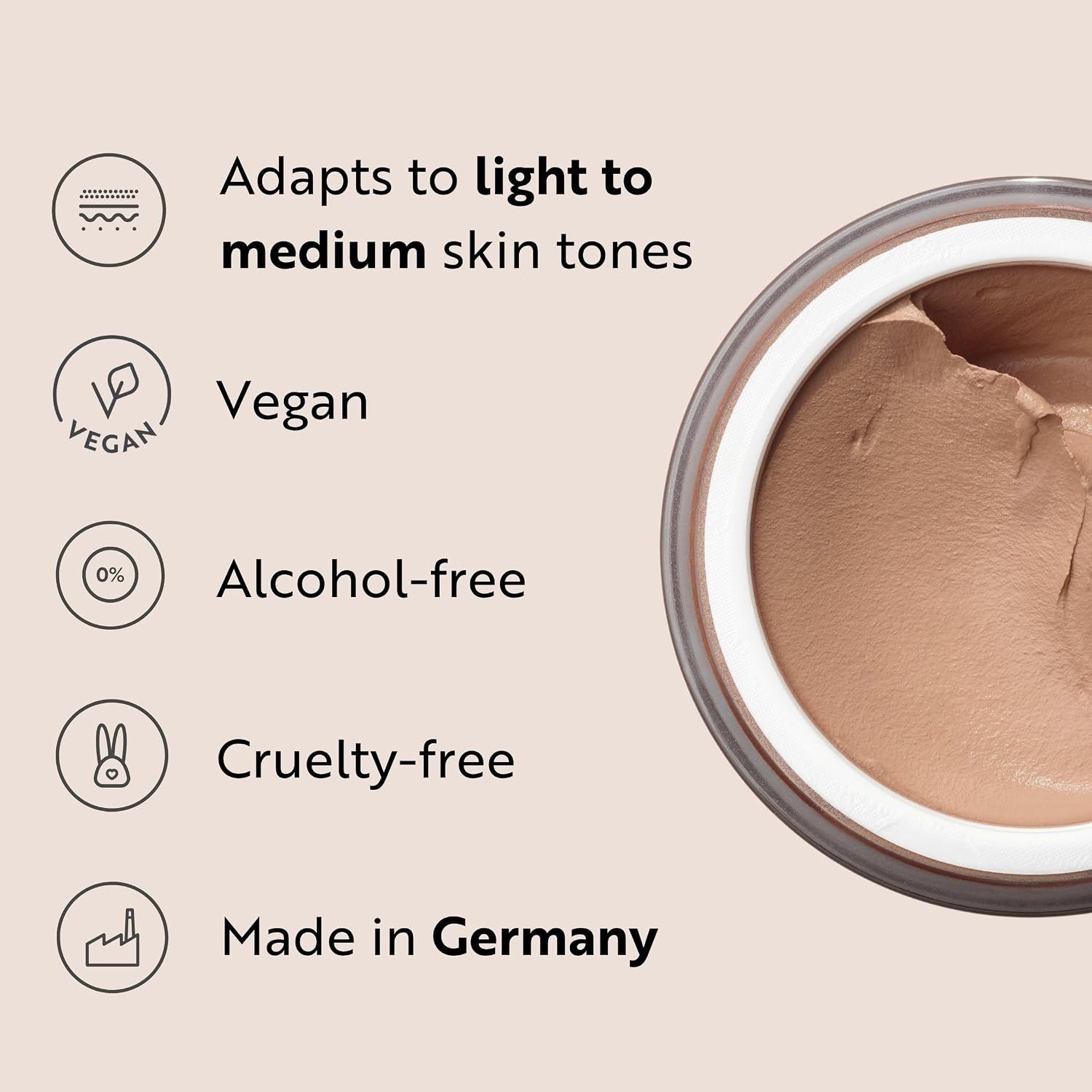 M. Asam Magic Finish Porcelain Teint Make-up Mousse (1.01 Fl Oz) | 4in1 Primer, Foundation, Concealer & Powder With Buildable Coverage, Adapts To Fair Skin Tones, Leaves Skin Looking Flawless - Image 4