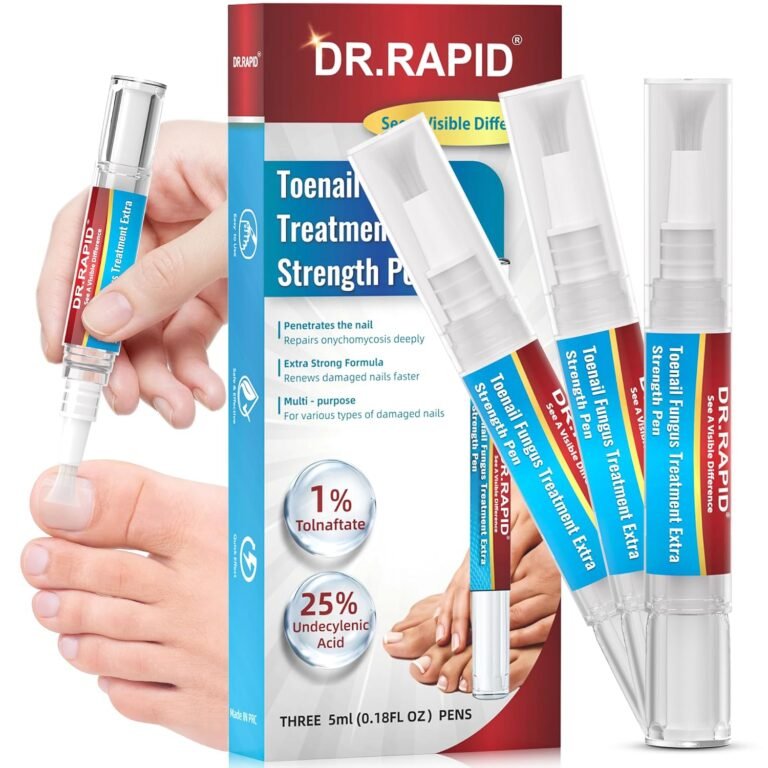 Toenail Fungus Treatment Extra Strength - DR.RAPID Toenail Fungus Treatment Pen with 25% Undecylenic Acid & Tolnaftate, Ideal for Fungus Treatment for Damaged Nails & Fingernails 5ml/0.18FLOZ 3Pcs
