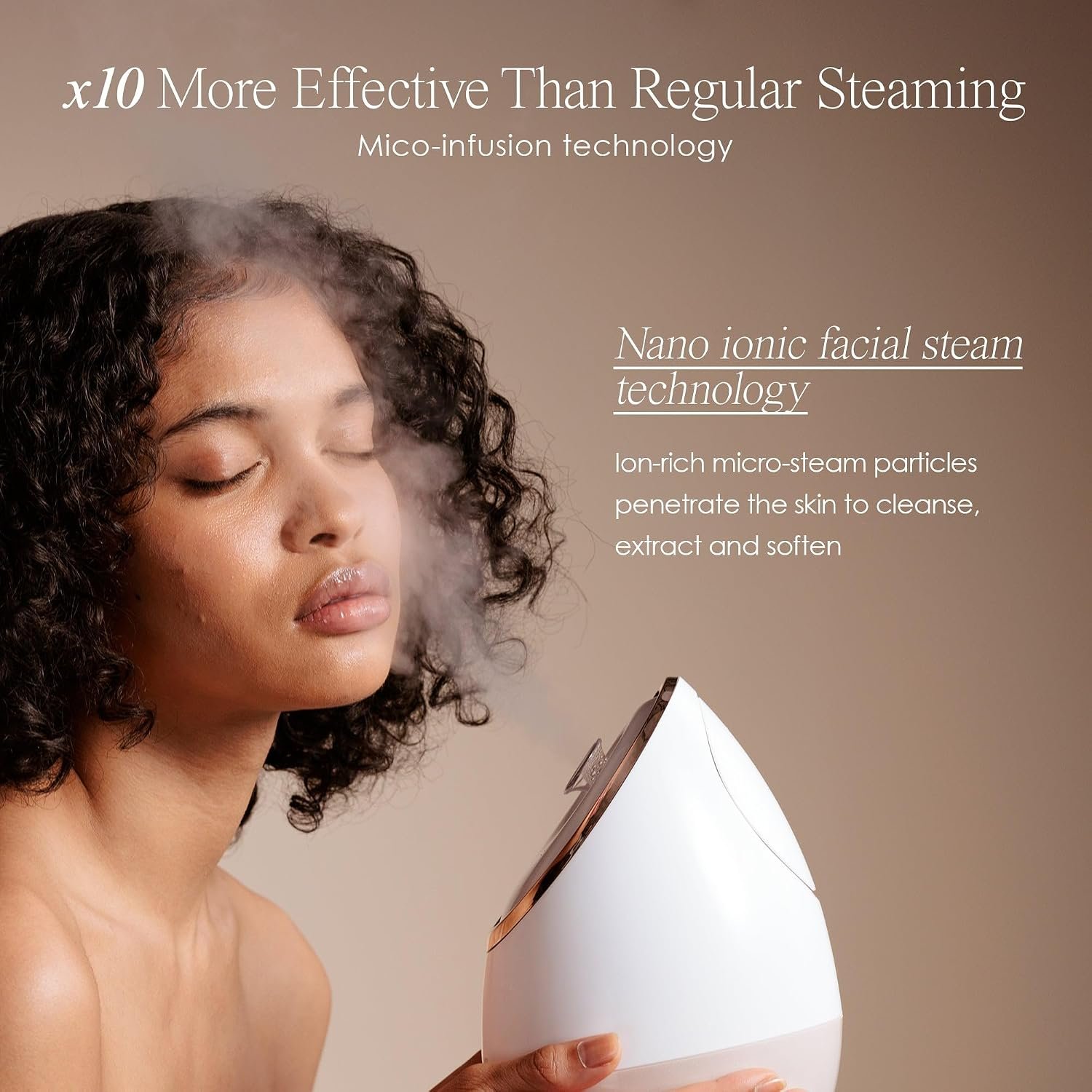 Sensa | Nano Ionic Facial Steamer by Project E Beauty | Deep Pore Cleansing | Warm Mist Sprayer | Detoxify & Clarify Complexion | Moisturize & Hydrate | Home Face Sauna | with 3 Essential Oil Baskets - Image 3