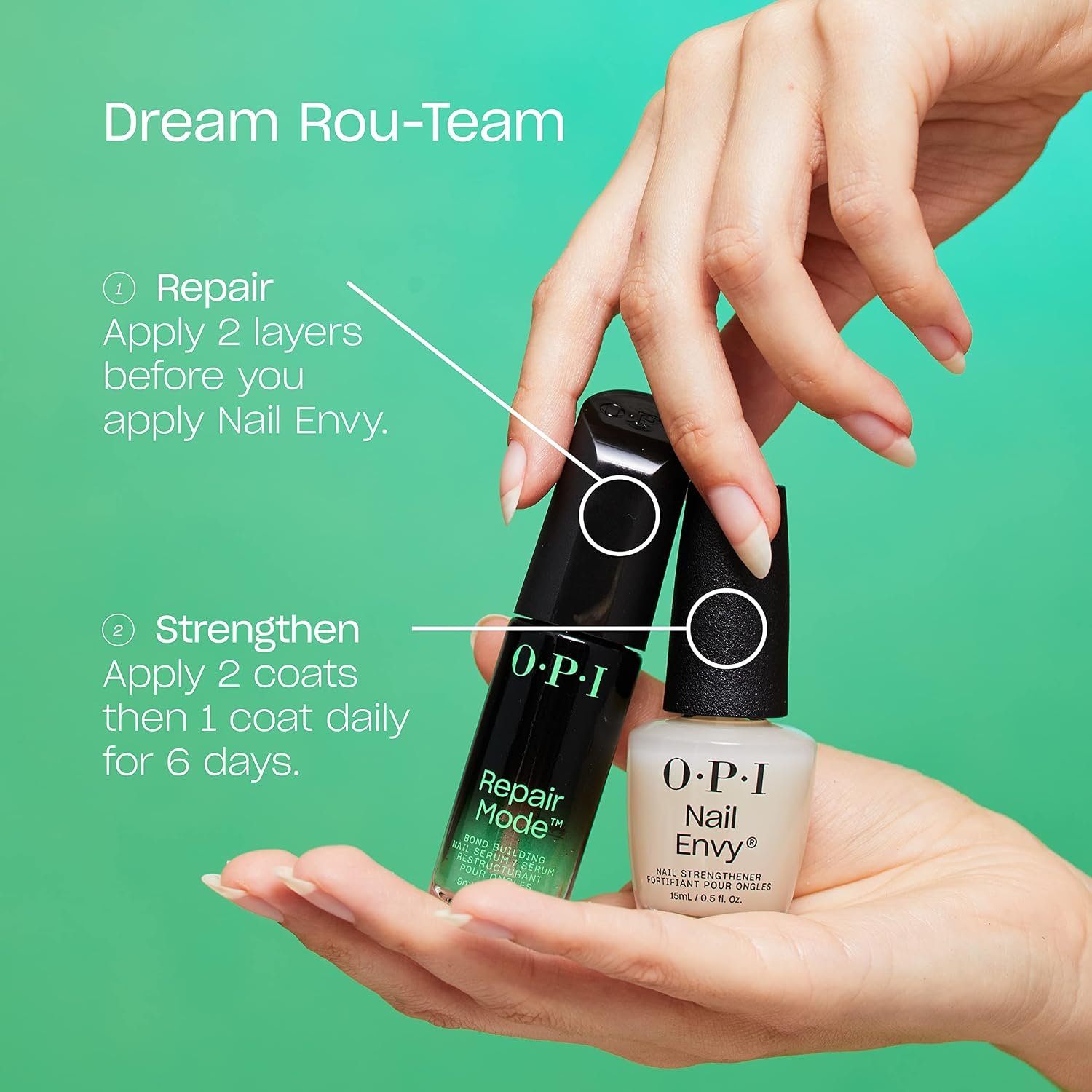 OPI Nail Envy Nail Strengthener | Clear & Opaque Nail Polish Treatment | Strengthen Weak & Thin Nails | Repair - Image 6