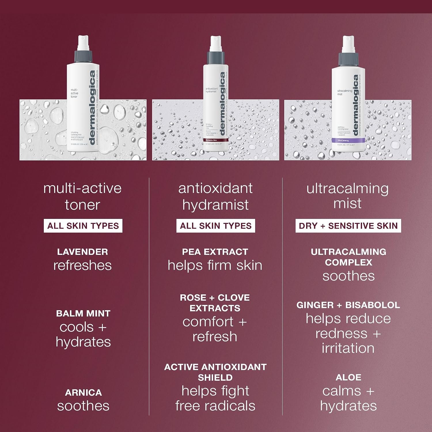 Dermalogica Antioxidant Hydramist, Anti-Aging Toner Spray | Helps Firm Skin with Pea Extract, Hydrates to Reduce Fine Lines, Refreshing Mist for After Cleansing or Over Makeup - Image 3