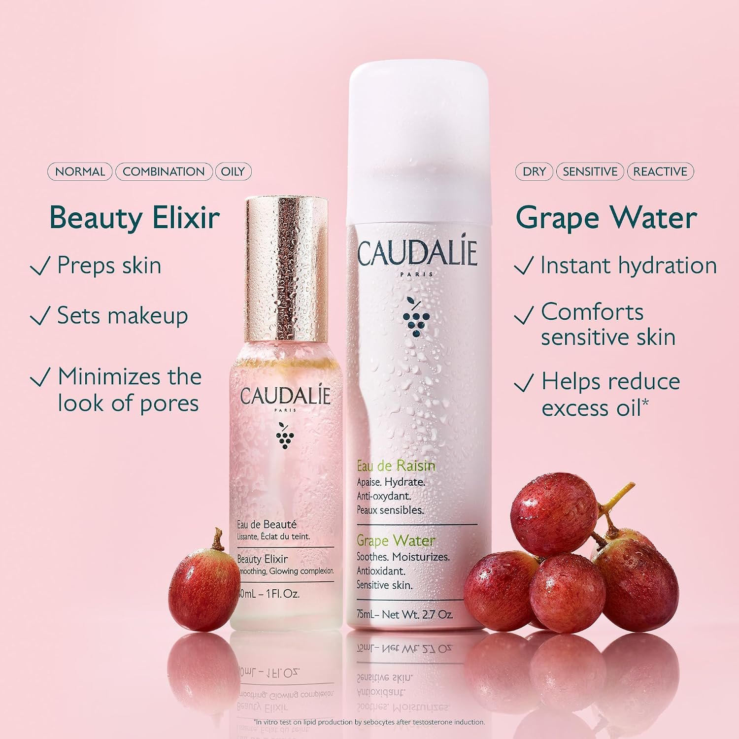 Caudalie Grape Water Moisturizing Face Mist - Image 7