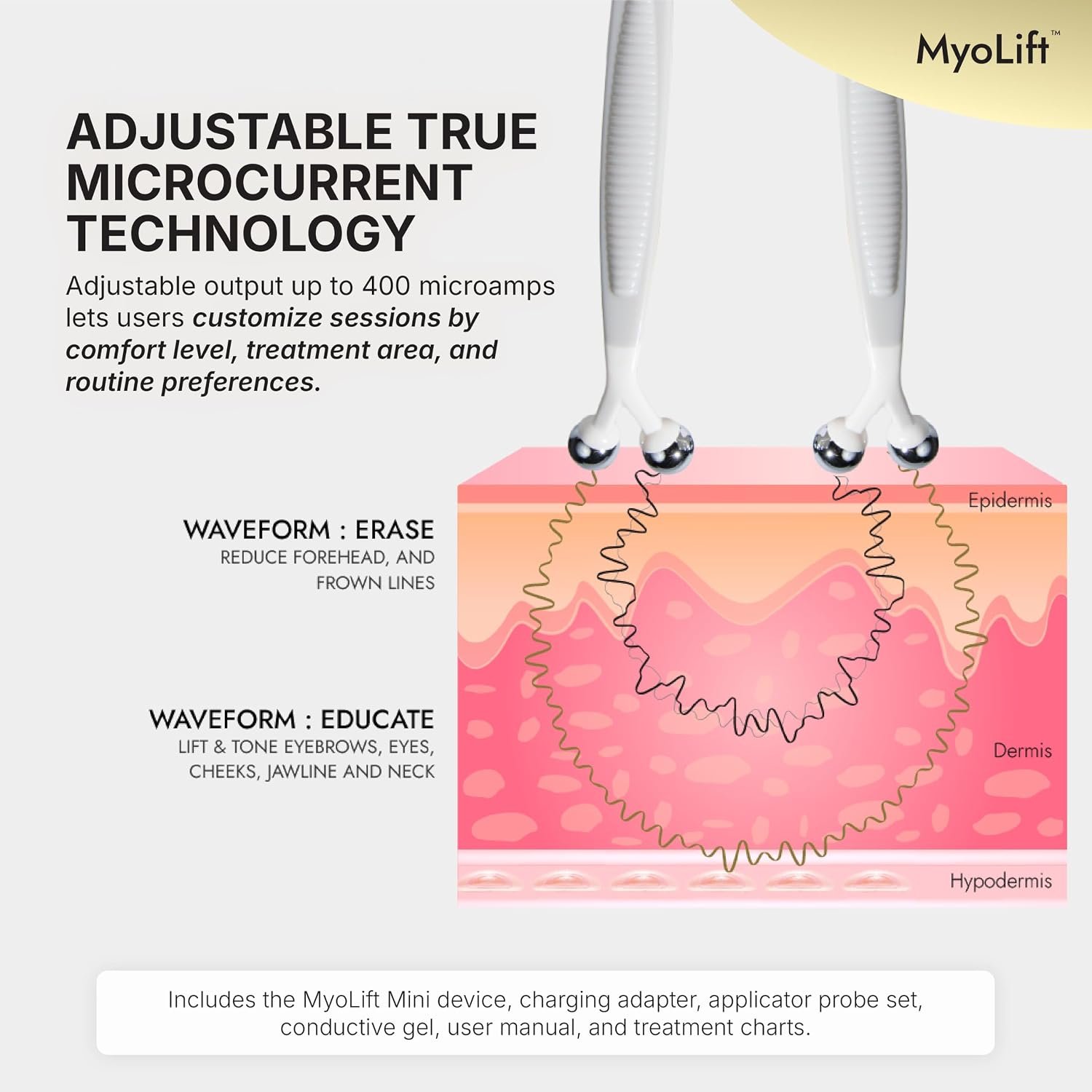 7E Wellness MyoLift Mini Microcurrent Facial Device with Dual Probes | Compact rechargeable microcurrent facial device with dual probes for face and neck skincare routines - Image 8