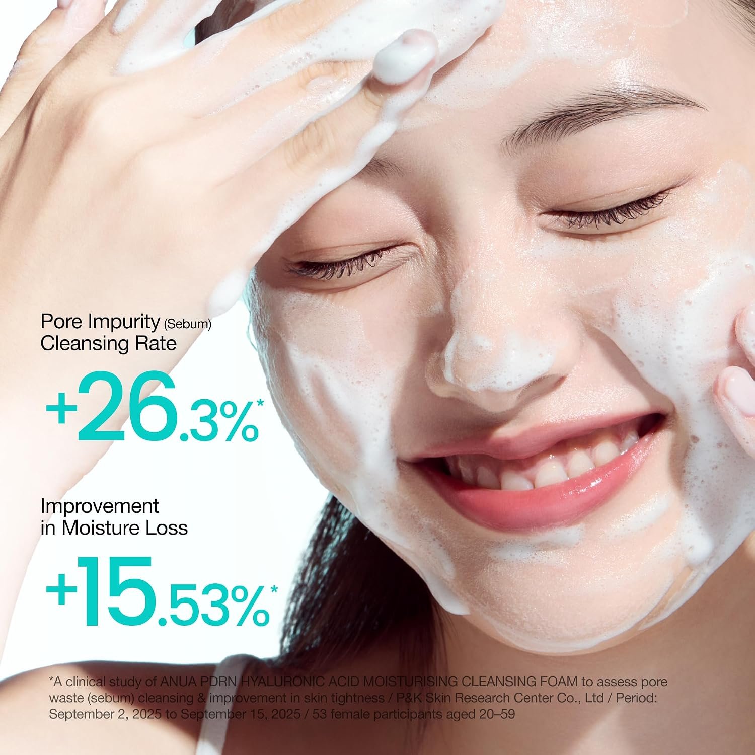 Anua PDRN Hyaluronic Acid Moisturizing Cleansing Foam, 5.07 fl oz - Image 4
