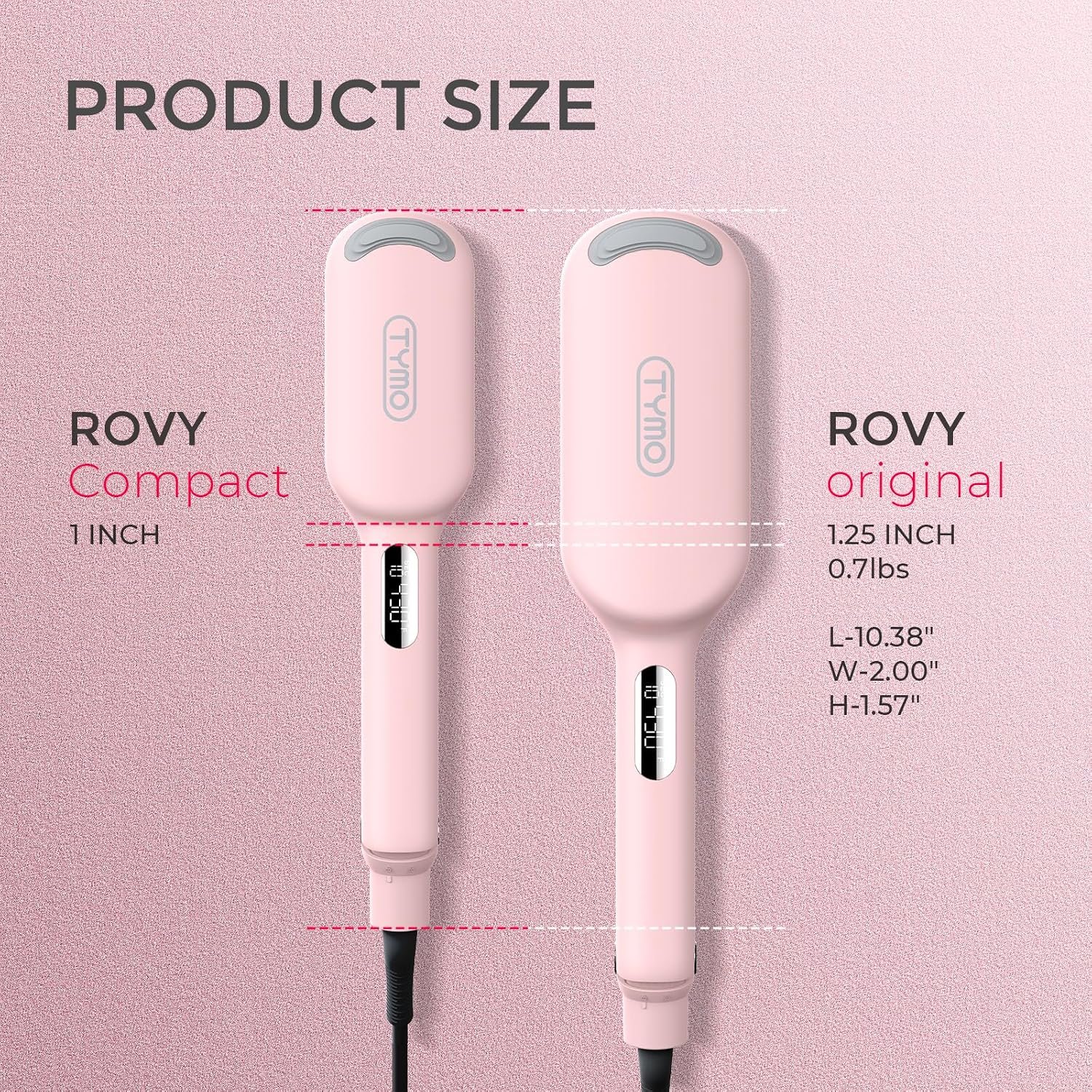 Curling Iron Hair Crimper Waver, TYMO ROVY Beach Waves Hair Curler | Ionic Curling Wand, 3 Barrel Crimper Hair Tool for Women, Dual Voltage, Anti-Scald, Easy to Use, Pink, 1 Inch - Image 9