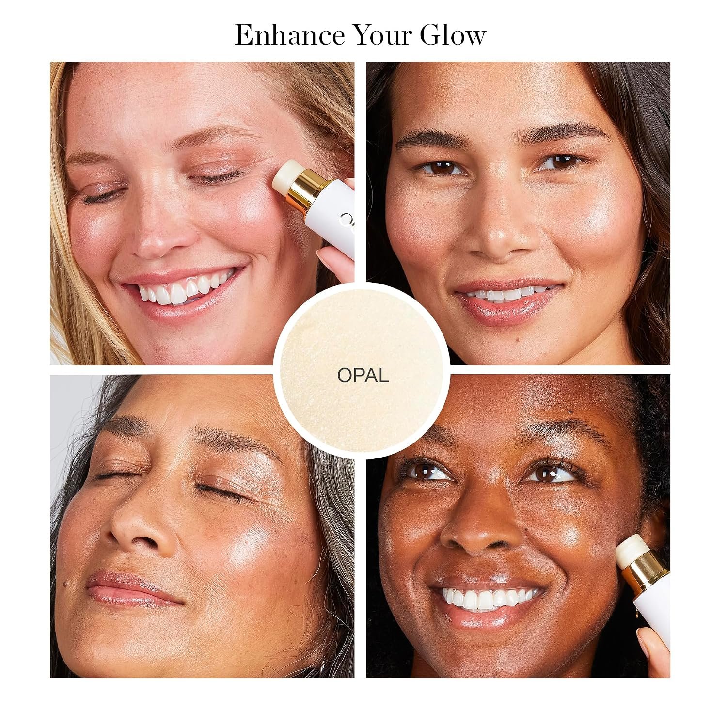 Ogee Sculpted Face Stick (OPAL) | STARLIGHT WHITE) Certified Organic Highlighter Makeup, Multi-Use Glow Highlighter Stick - Image 2
