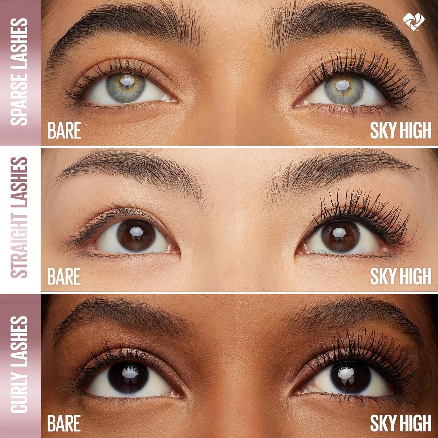 Maybelline Lash Sensational Sky High Washable Mascara Makeup, Volumizing, Lengthening, Defining, Curling, Multiplying, Buildable Formula, Blackest Black, 1 Count - Image 5