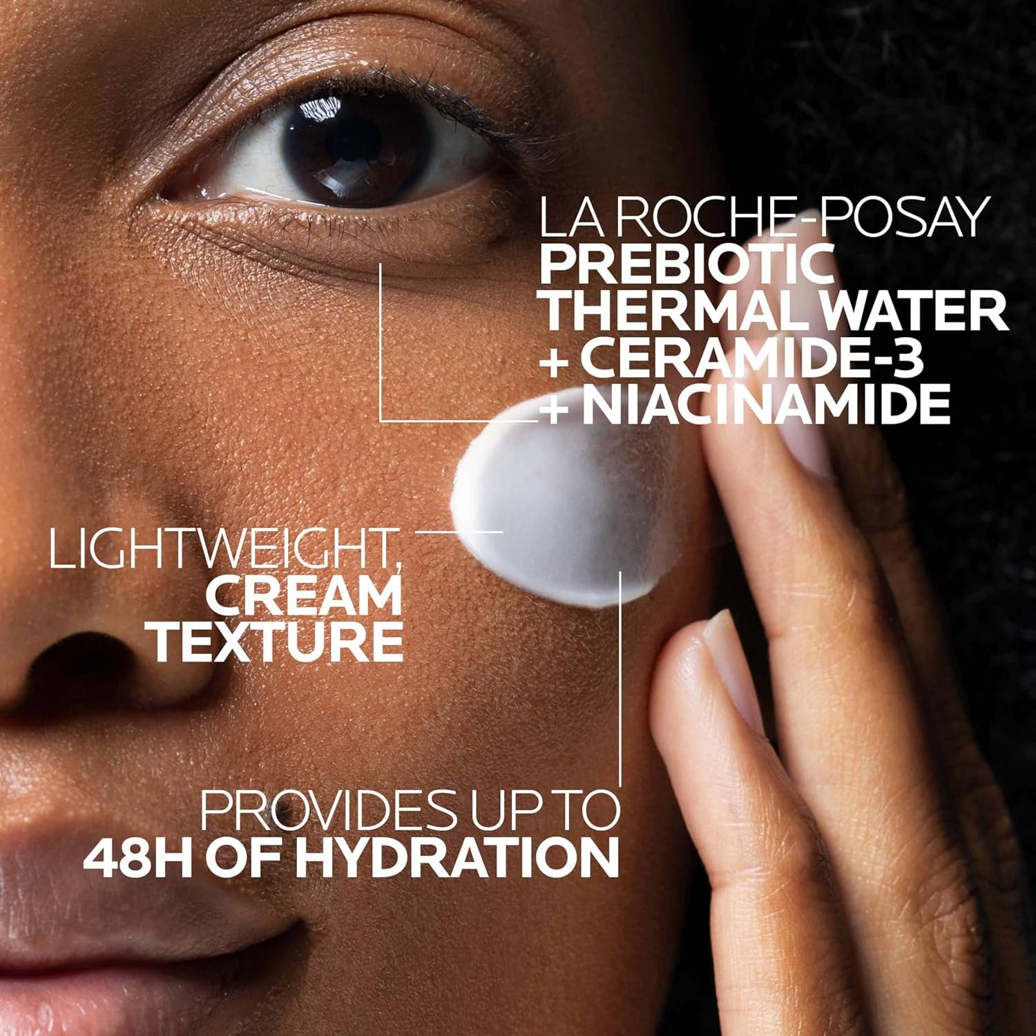 La Roche-Posay Toleriane Double Repair Face Moisturizer, 3.38oz | Daily face cream with glycerin, niacinamide and ceramide for all skin types. Oil free and fragrance free. - Image 3